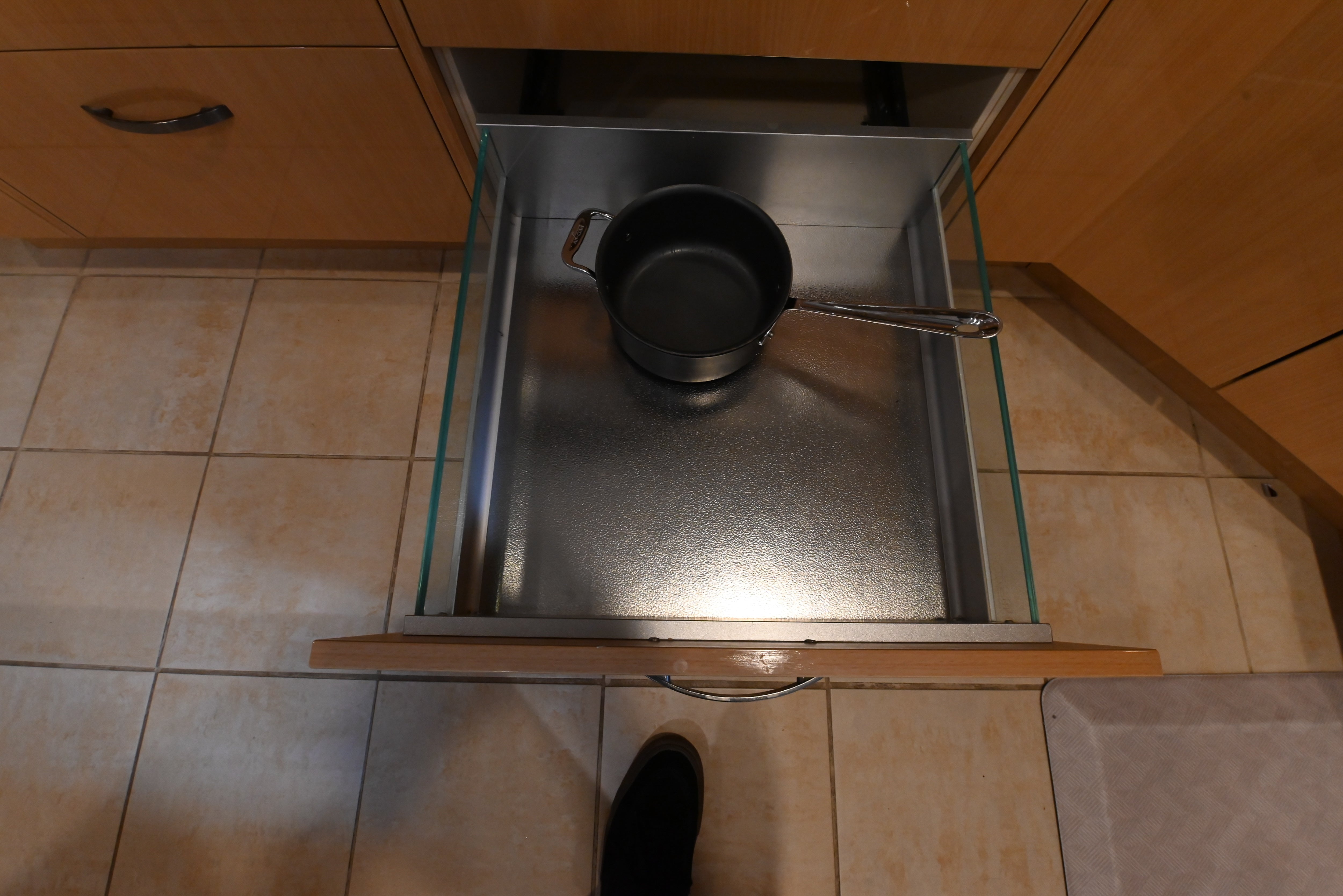 "The Copenhagen" Modern Light Oak Kitchen with Island & 48" Sub-Zero Refrigerator
