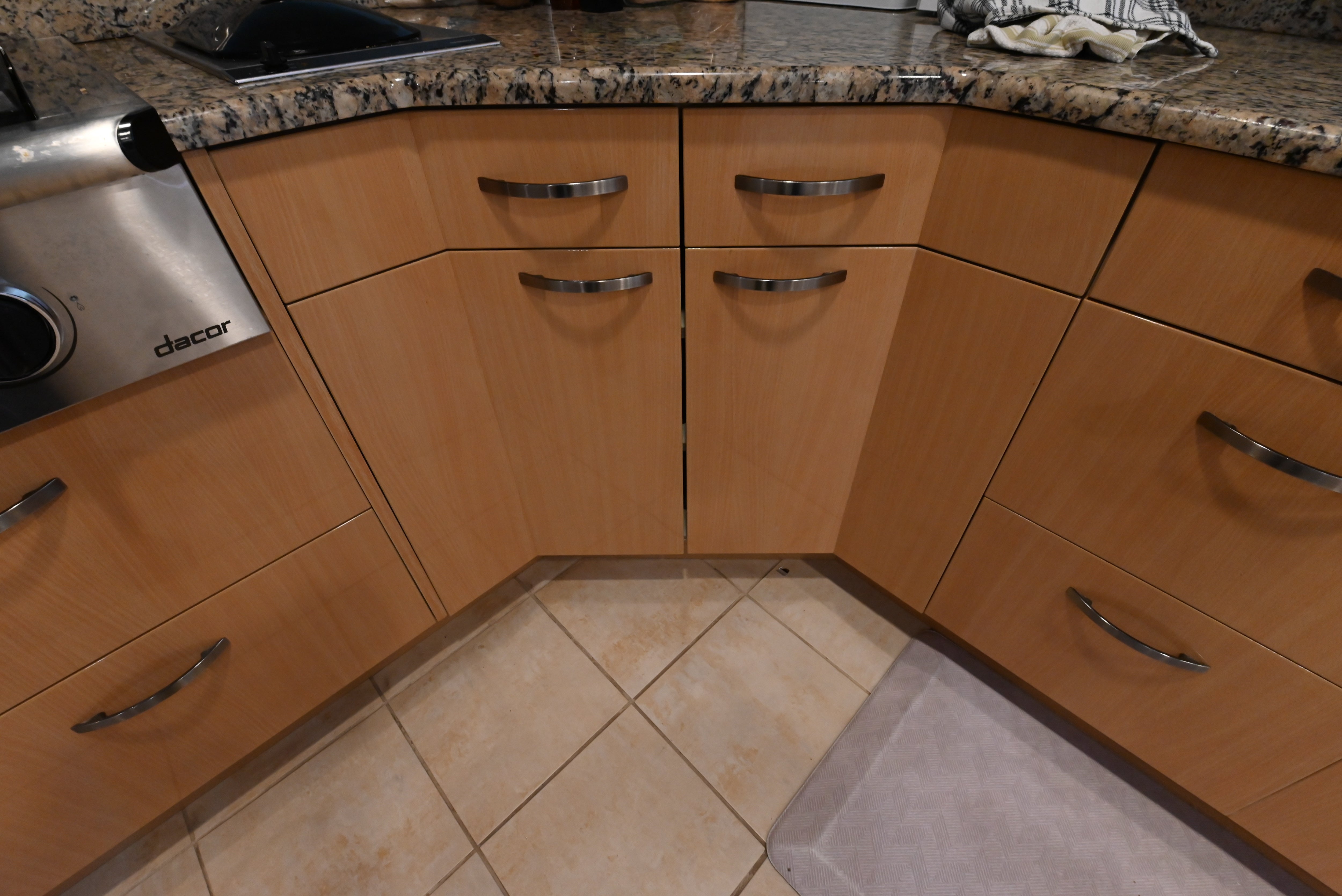 "The Copenhagen" Modern Light Oak Kitchen with Island & 48" Sub-Zero Refrigerator