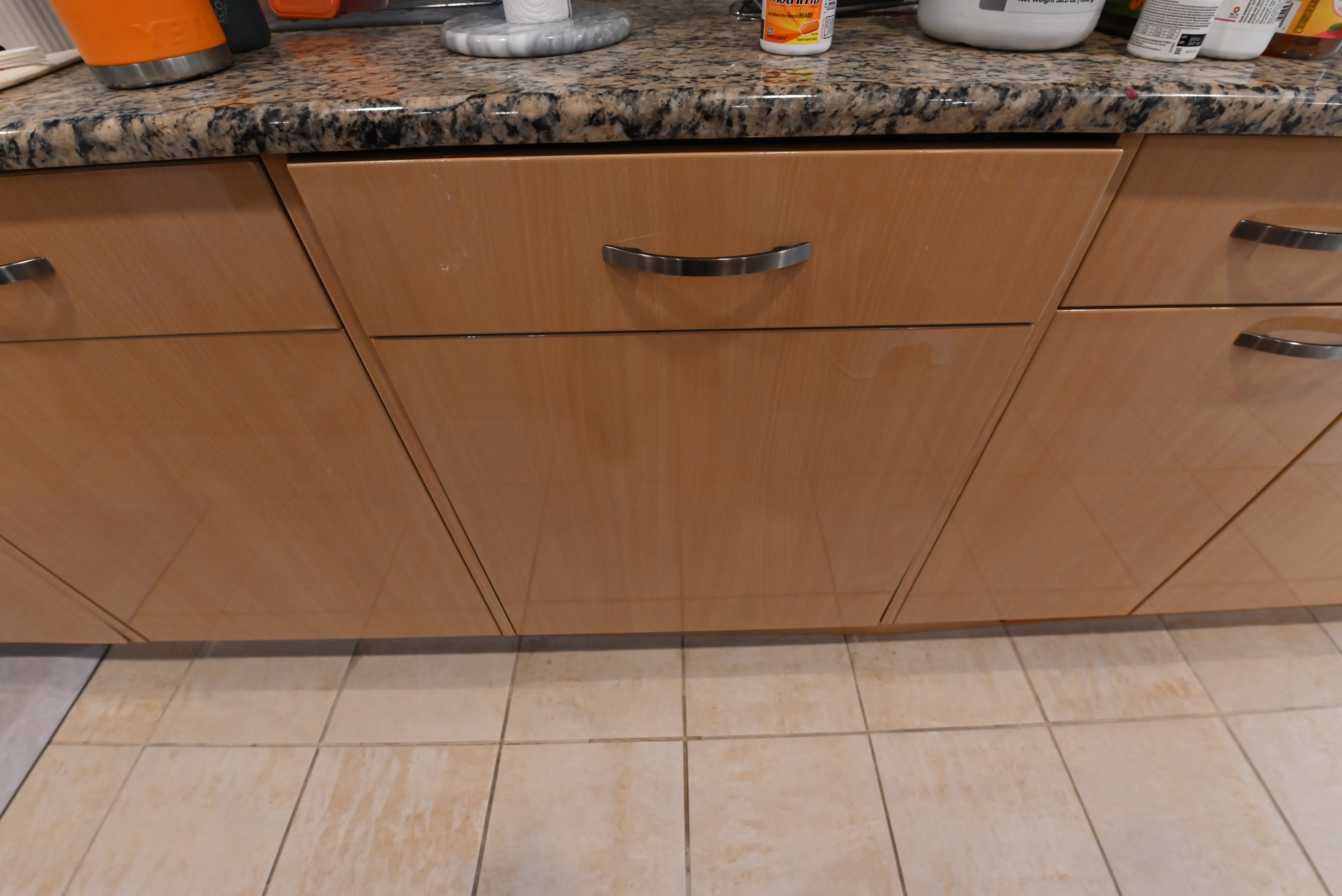 "The Copenhagen" Modern Light Oak Kitchen with Island & 48" Sub-Zero Refrigerator