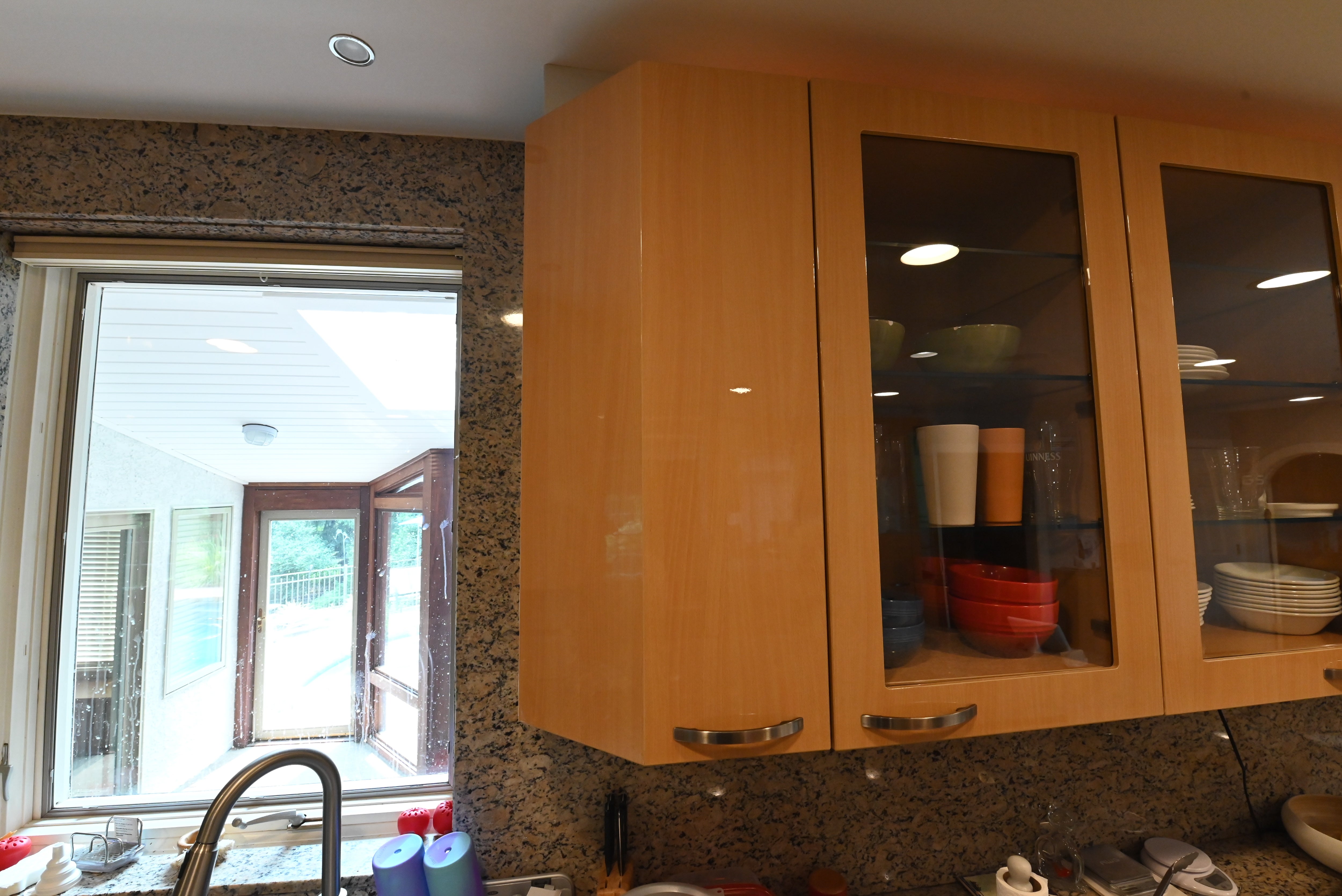 "The Copenhagen" Modern Light Oak Kitchen with Island & 48" Sub-Zero Refrigerator