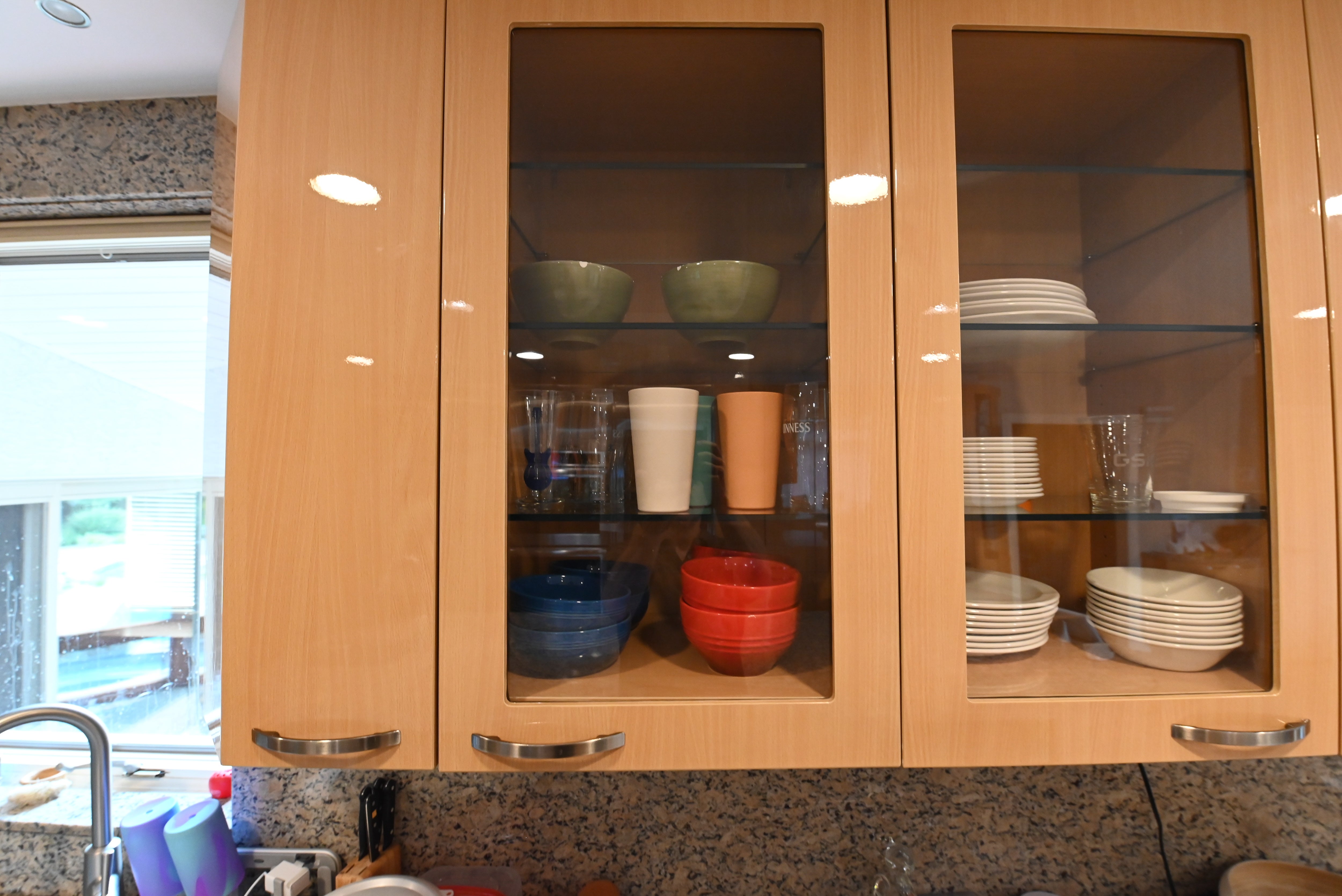 "The Copenhagen" Modern Light Oak Kitchen with Island & 48" Sub-Zero Refrigerator