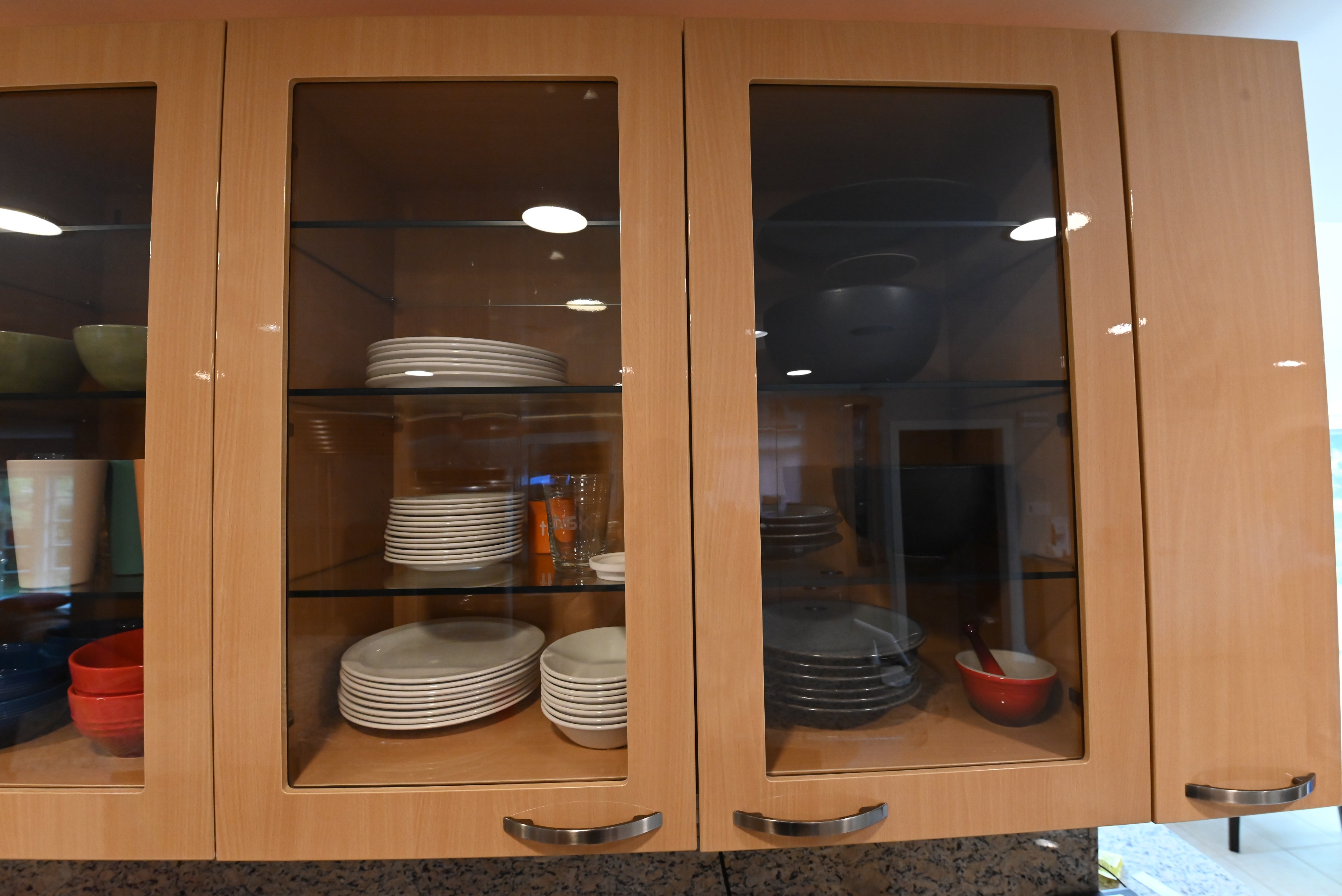 "The Copenhagen" Modern Light Oak Kitchen with Island & 48" Sub-Zero Refrigerator