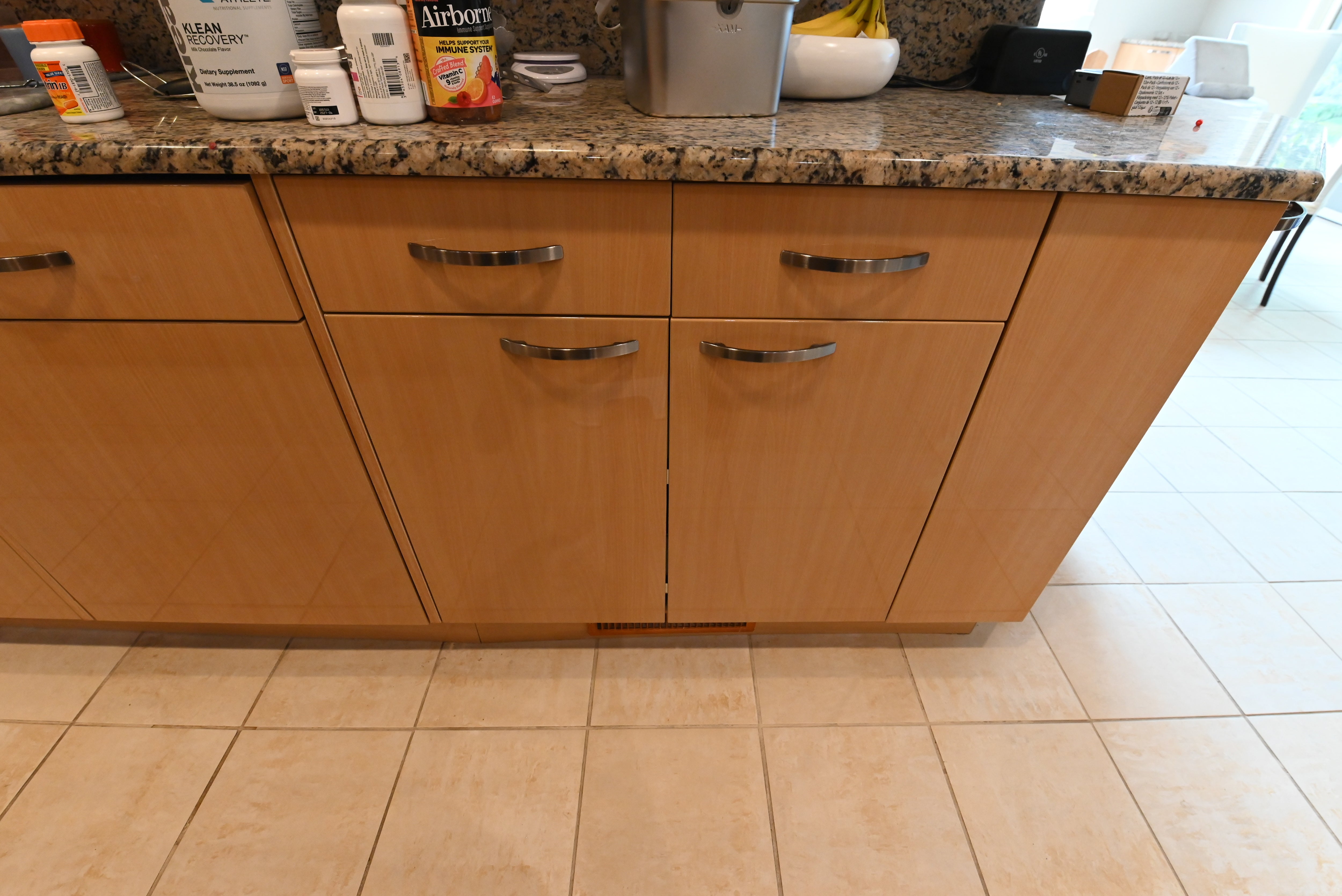 "The Copenhagen" Modern Light Oak Kitchen with Island & 48" Sub-Zero Refrigerator