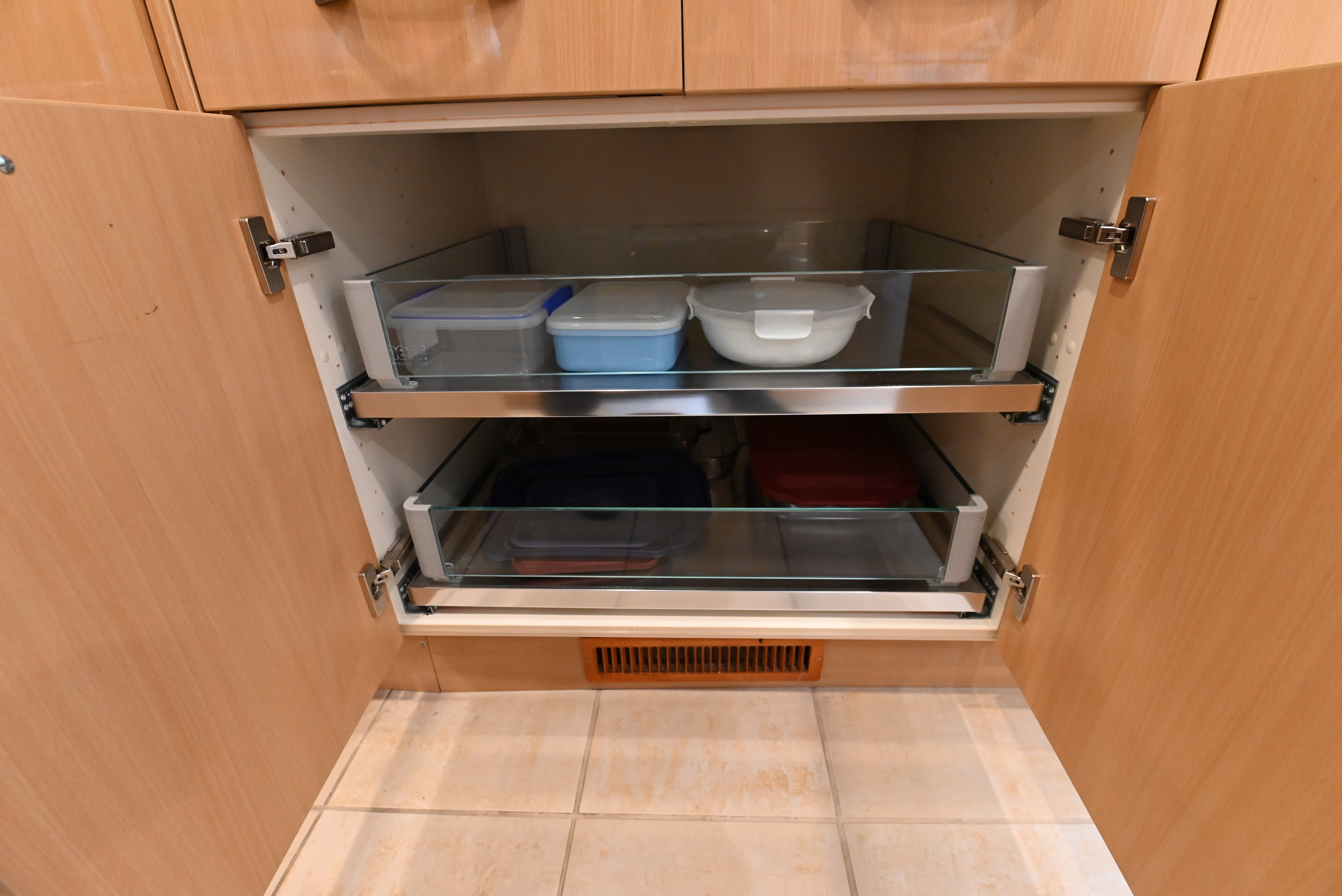 "The Copenhagen" Modern Light Oak Kitchen with Island & 48" Sub-Zero Refrigerator