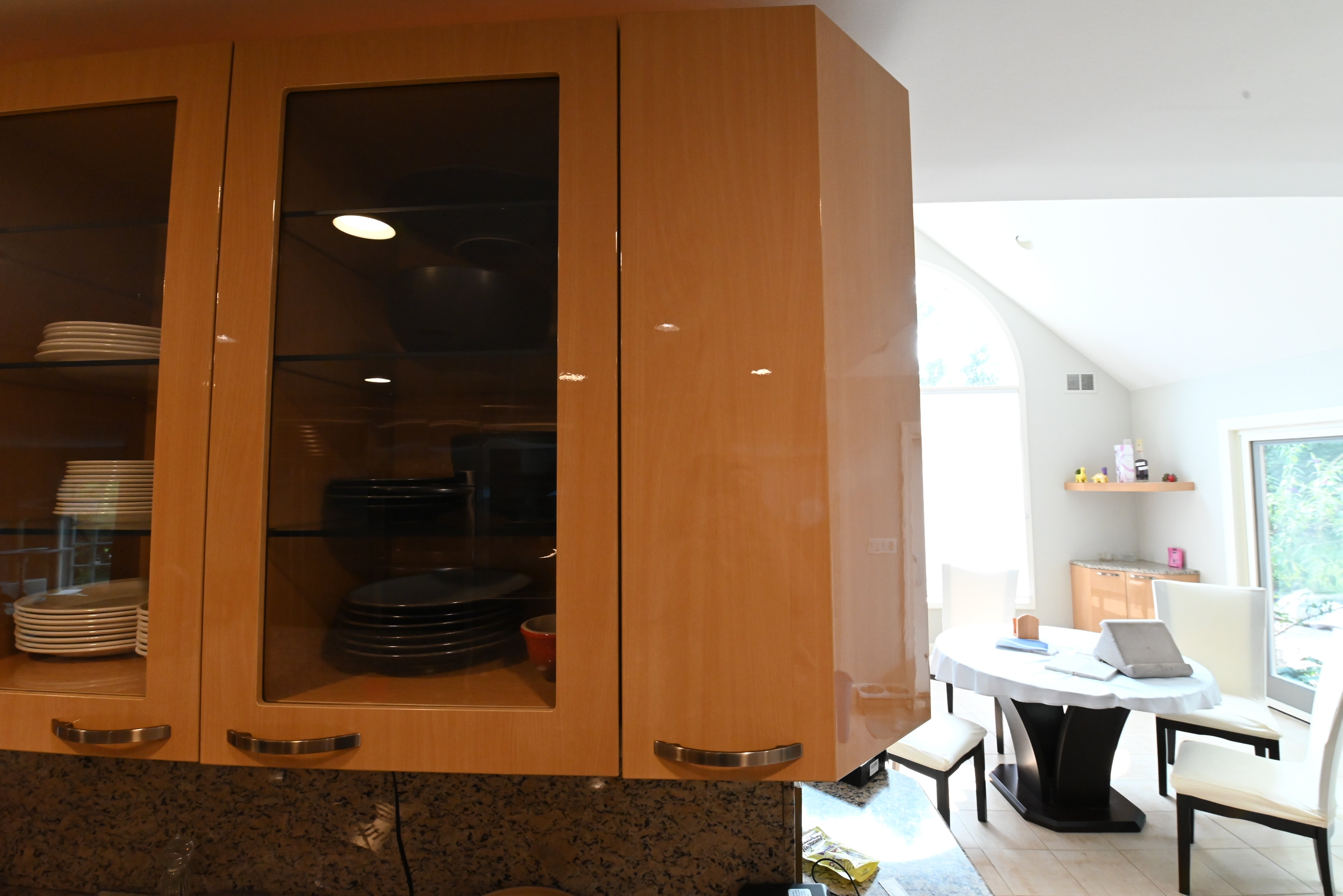 "The Copenhagen" Modern Light Oak Kitchen with Island & 48" Sub-Zero Refrigerator