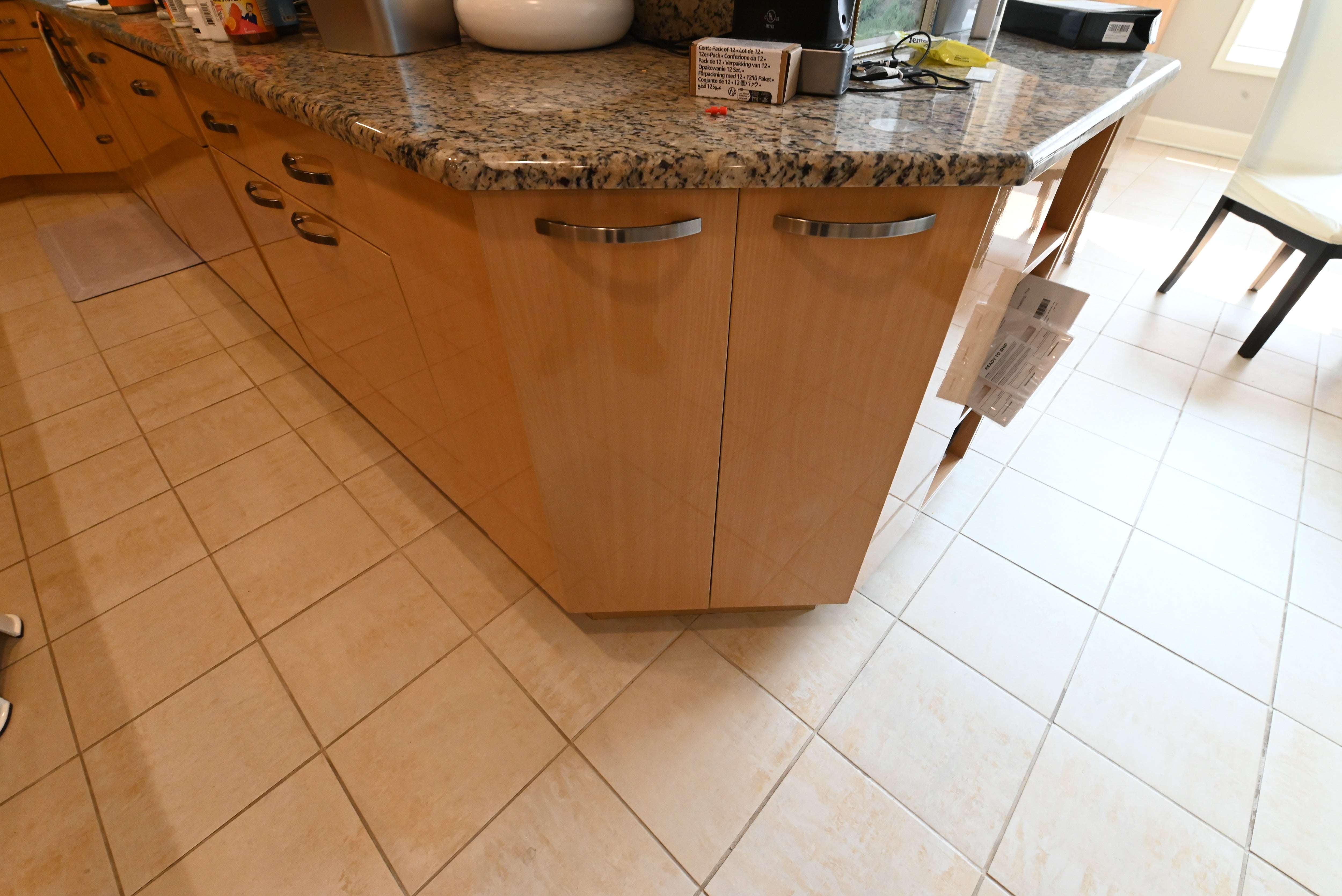 "The Copenhagen" Modern Light Oak Kitchen with Island & 48" Sub-Zero Refrigerator