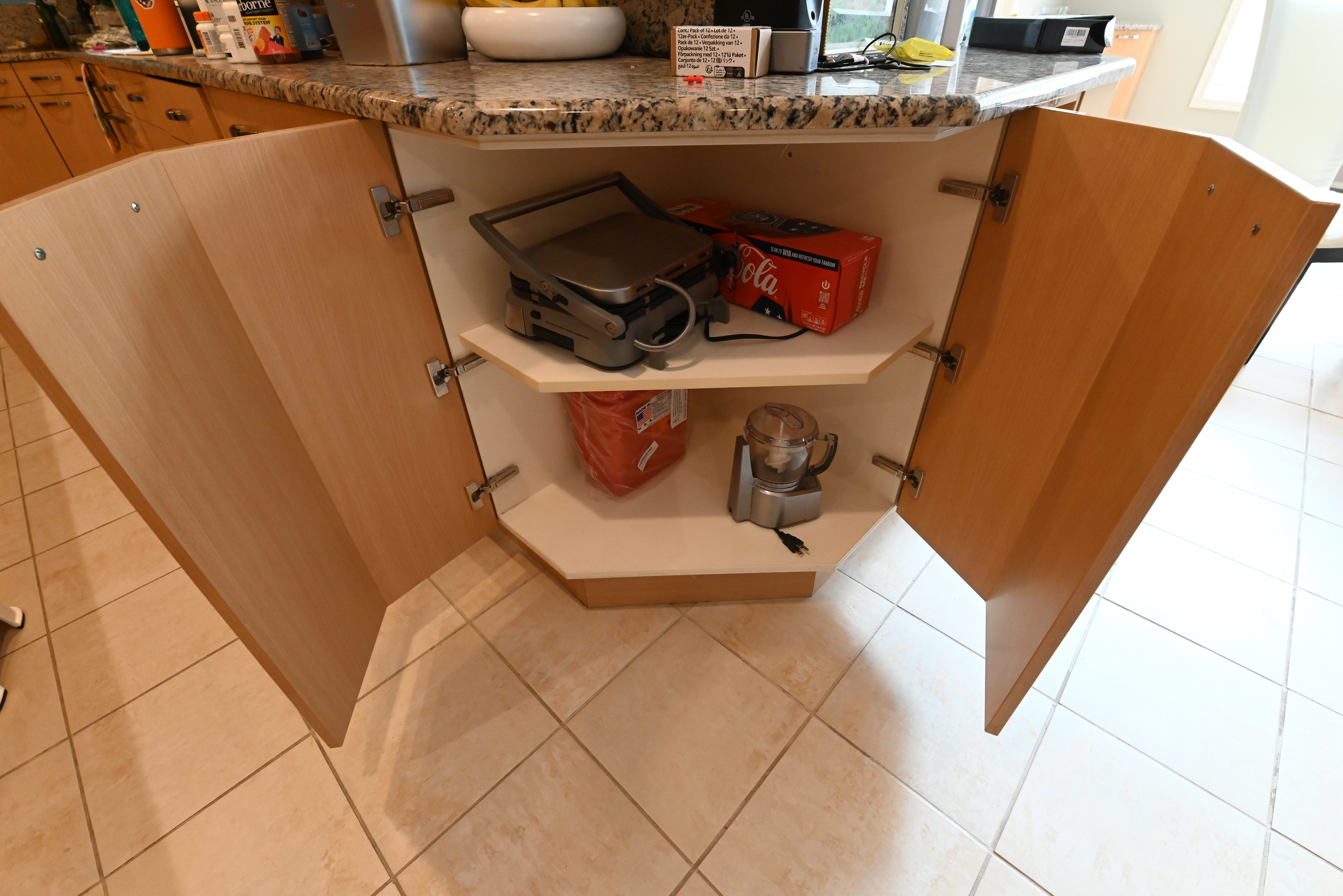 "The Copenhagen" Modern Light Oak Kitchen with Island & 48" Sub-Zero Refrigerator