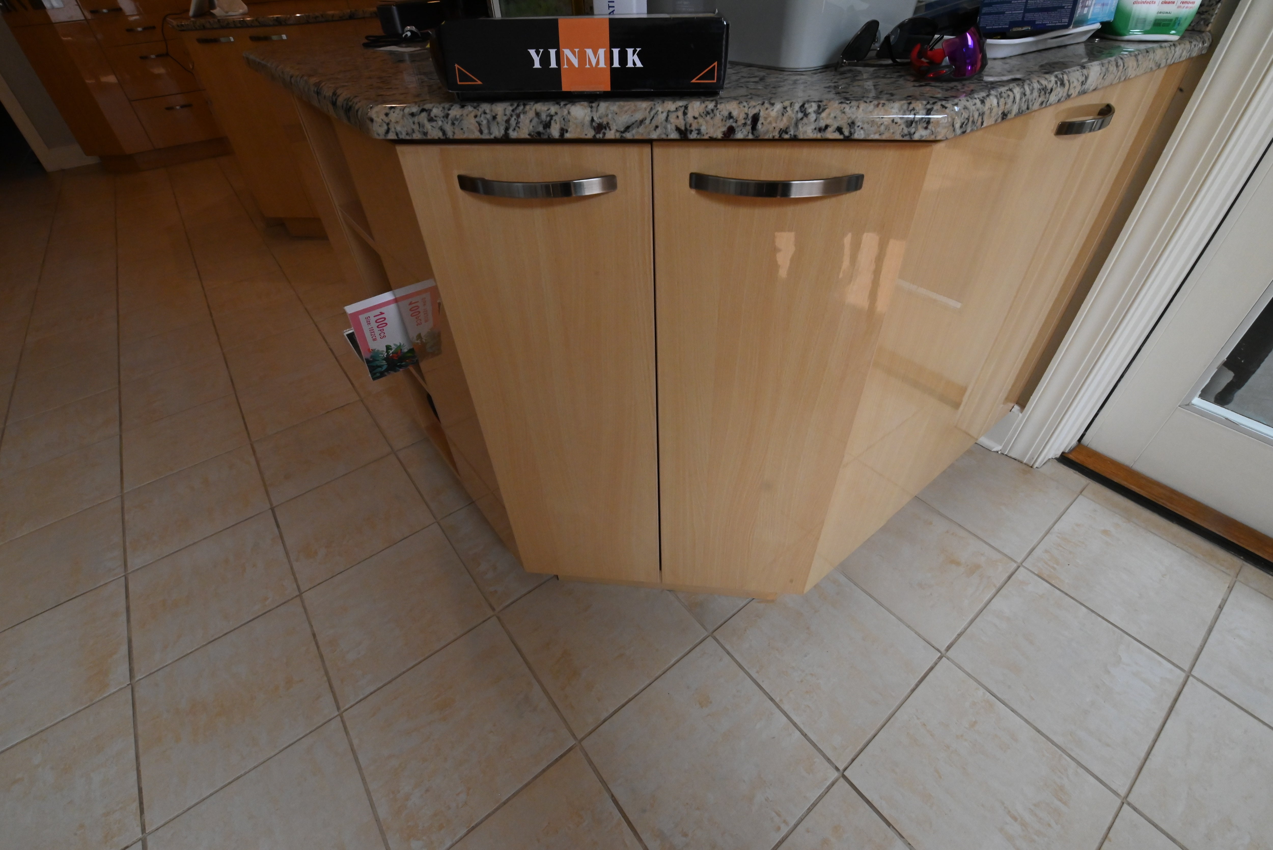"The Copenhagen" Modern Light Oak Kitchen with Island & 48" Sub-Zero Refrigerator
