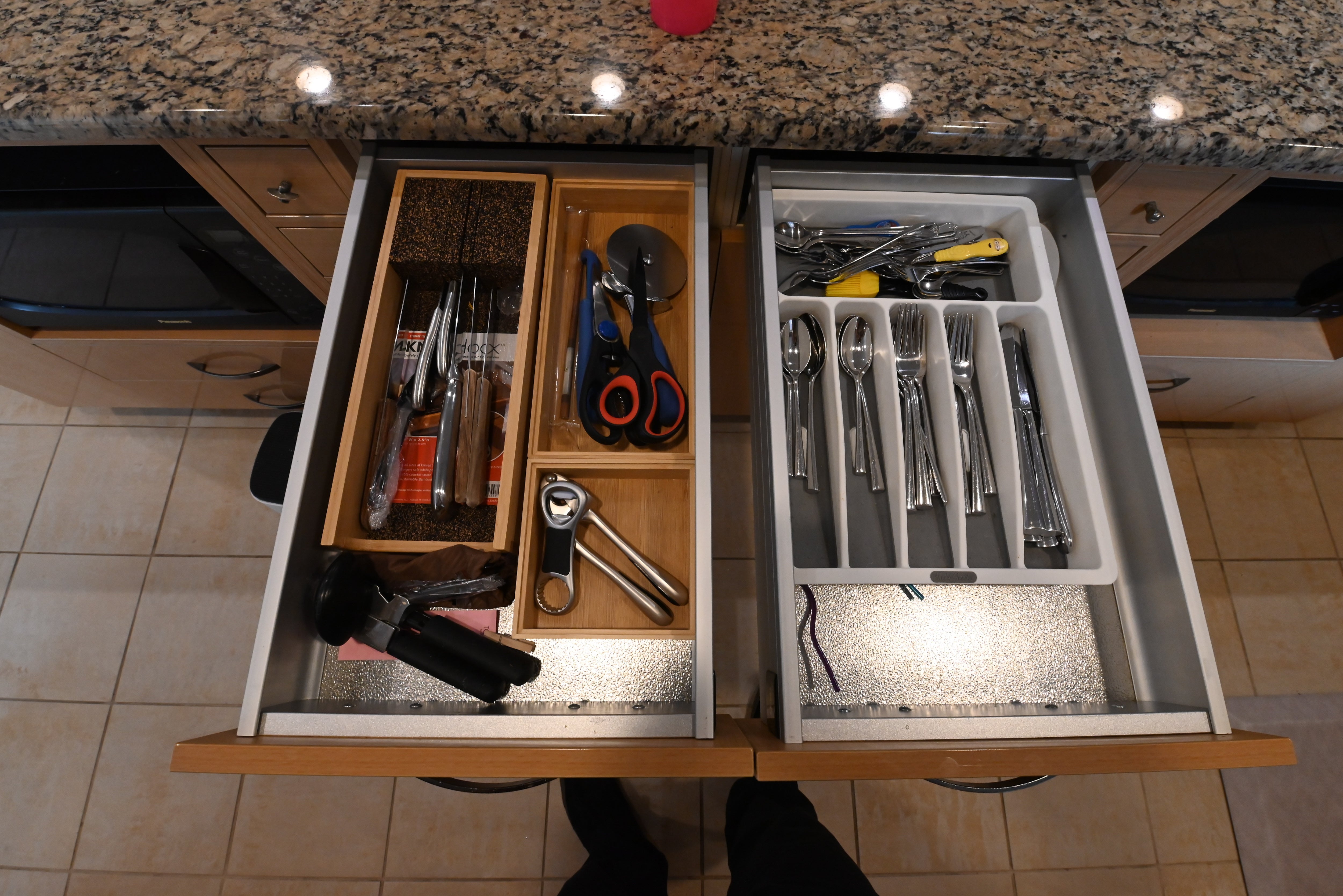"The Copenhagen" Modern Light Oak Kitchen with Island & 48" Sub-Zero Refrigerator