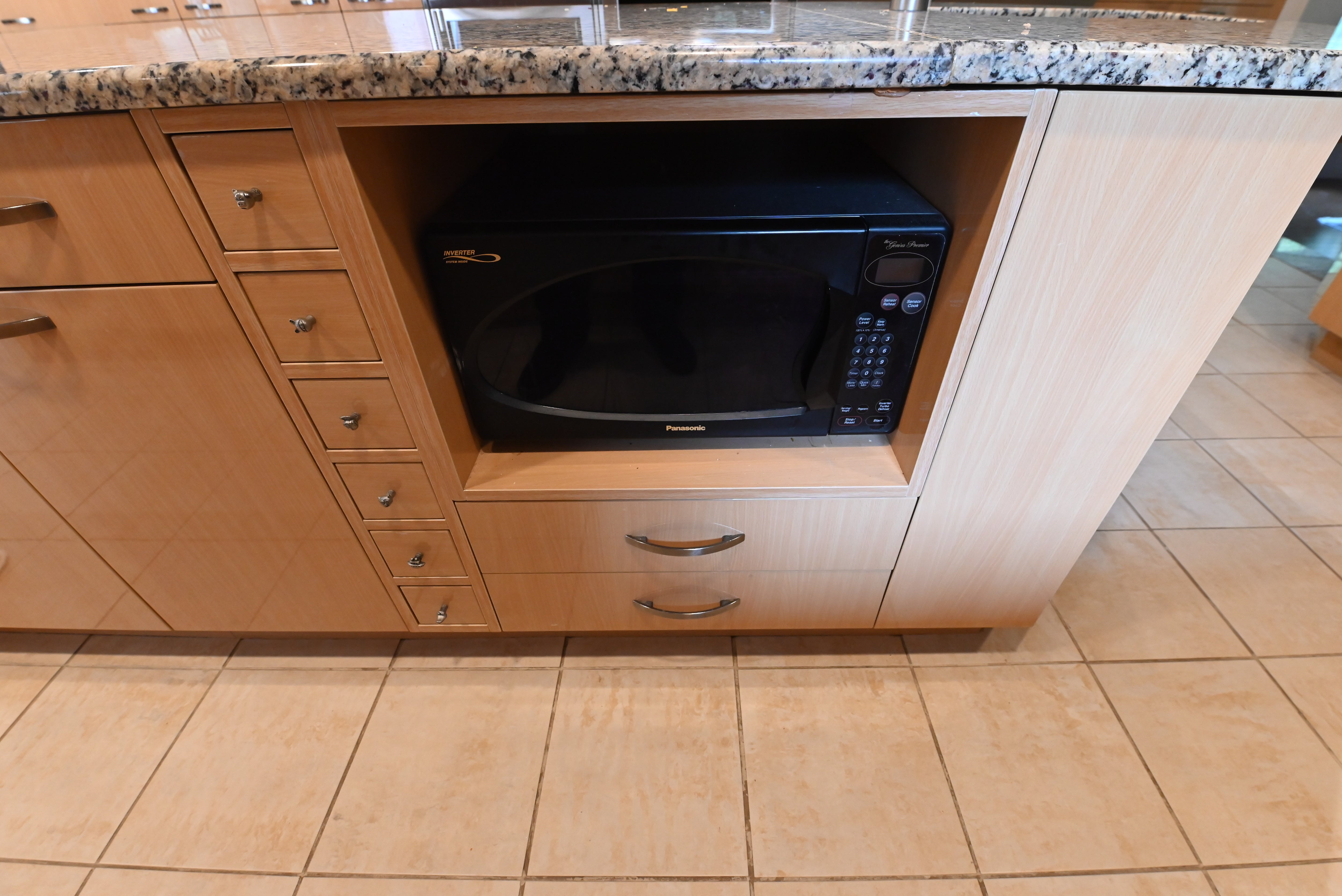 "The Copenhagen" Modern Light Oak Kitchen with Island & 48" Sub-Zero Refrigerator