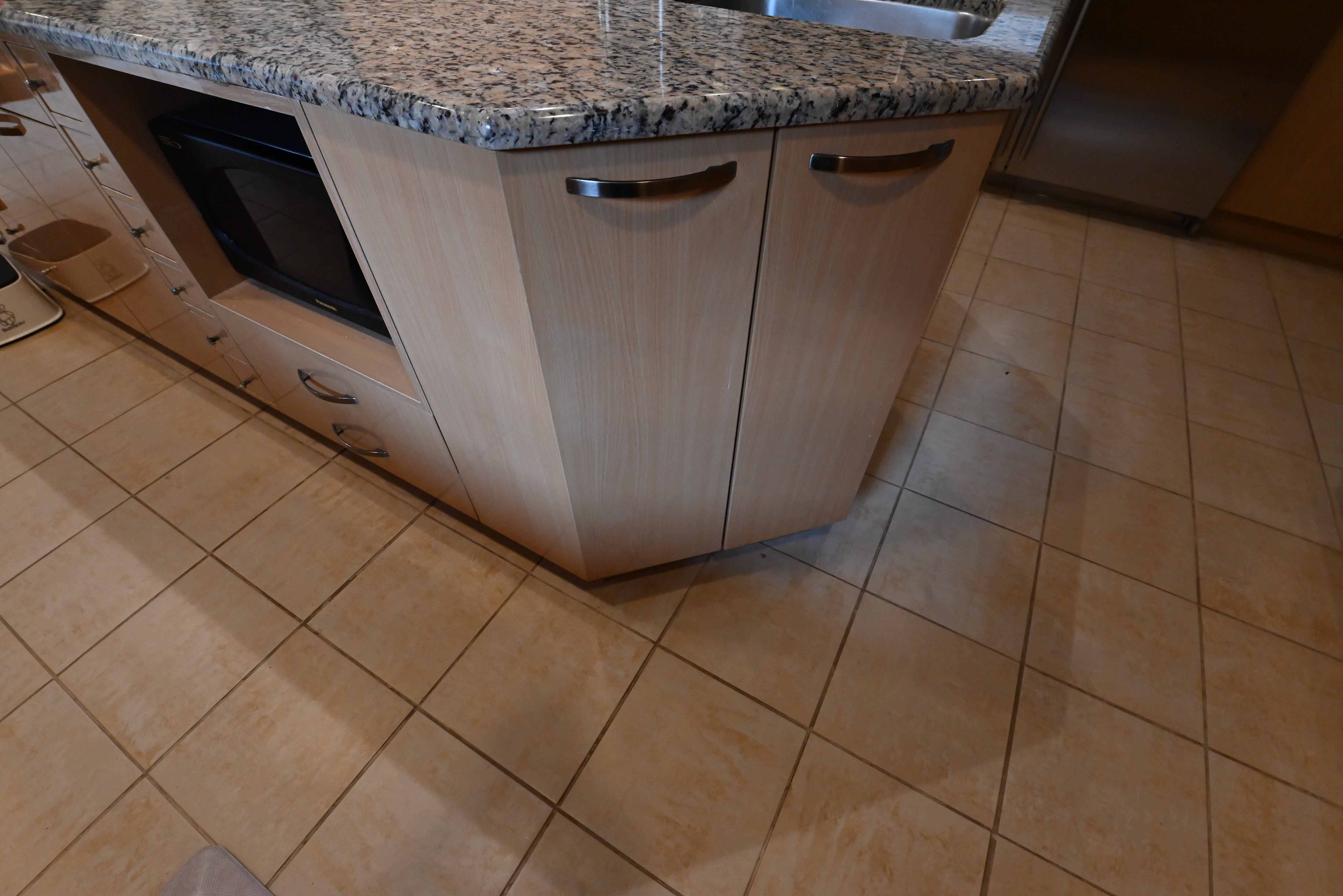 "The Copenhagen" Modern Light Oak Kitchen with Island & 48" Sub-Zero Refrigerator
