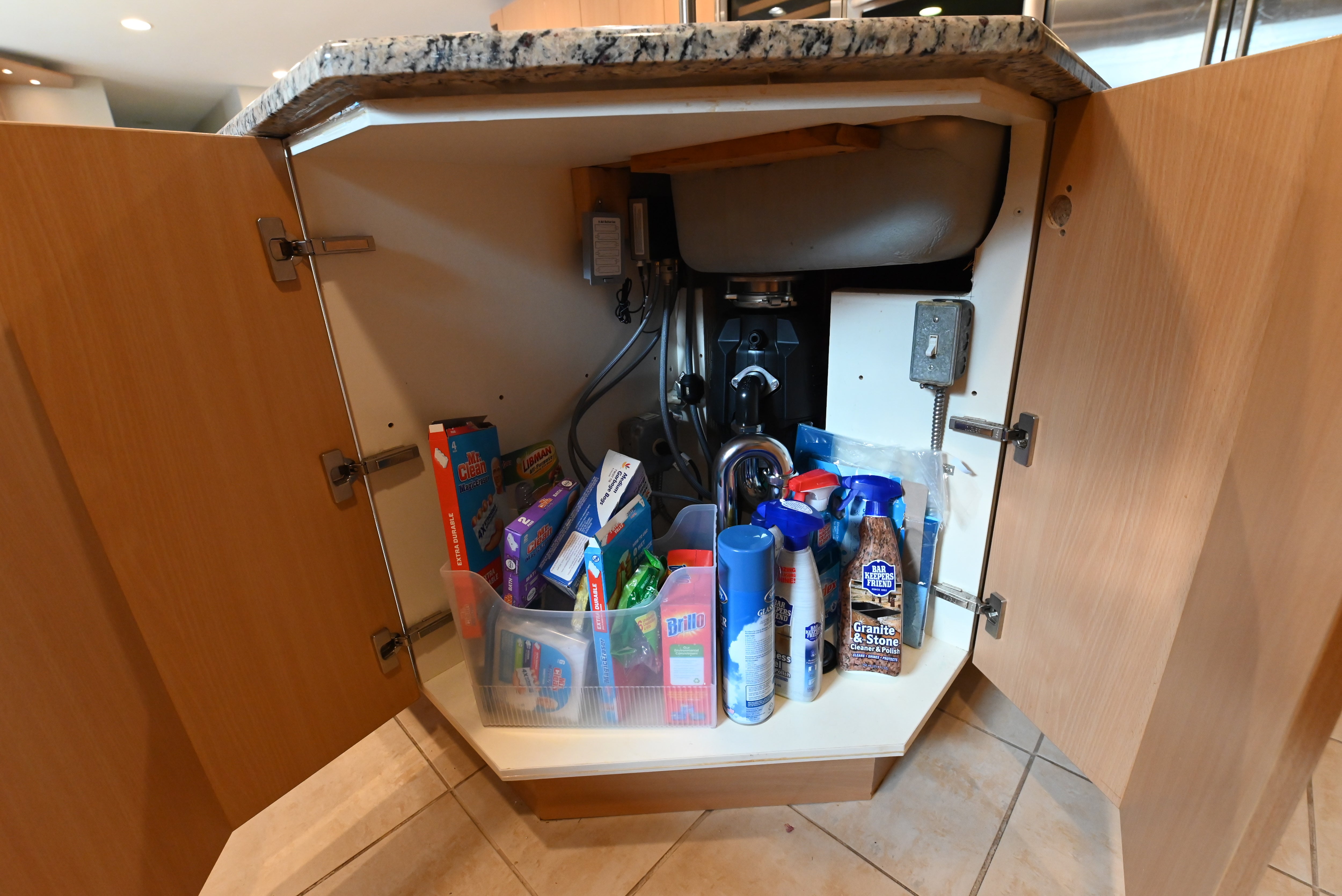 "The Copenhagen" Modern Light Oak Kitchen with Island & 48" Sub-Zero Refrigerator