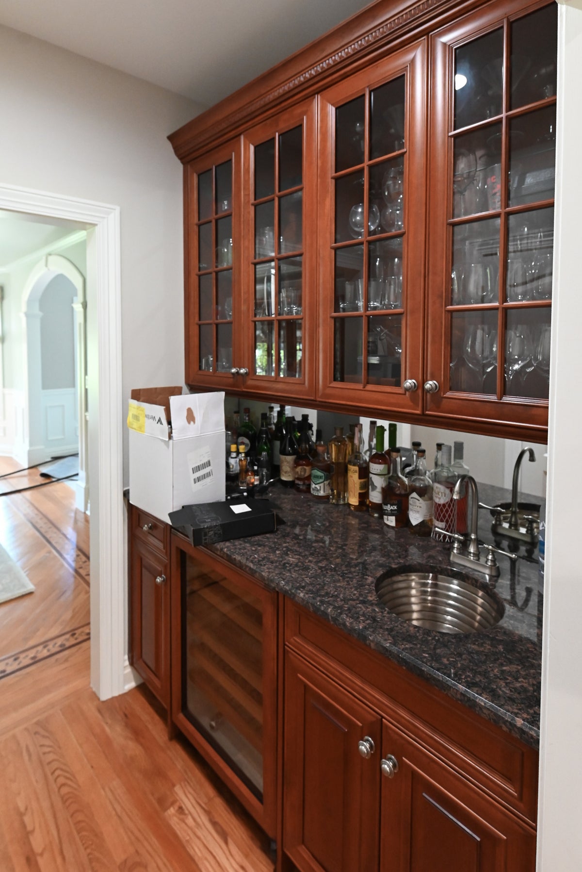 "The Arlington" Traditional Solid Cherry Wood Wet Bar