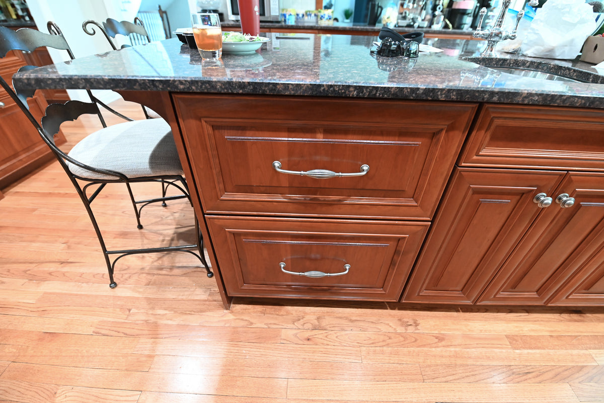"The Arlington" Traditional Solid Cherry Wood Kitchen with Island