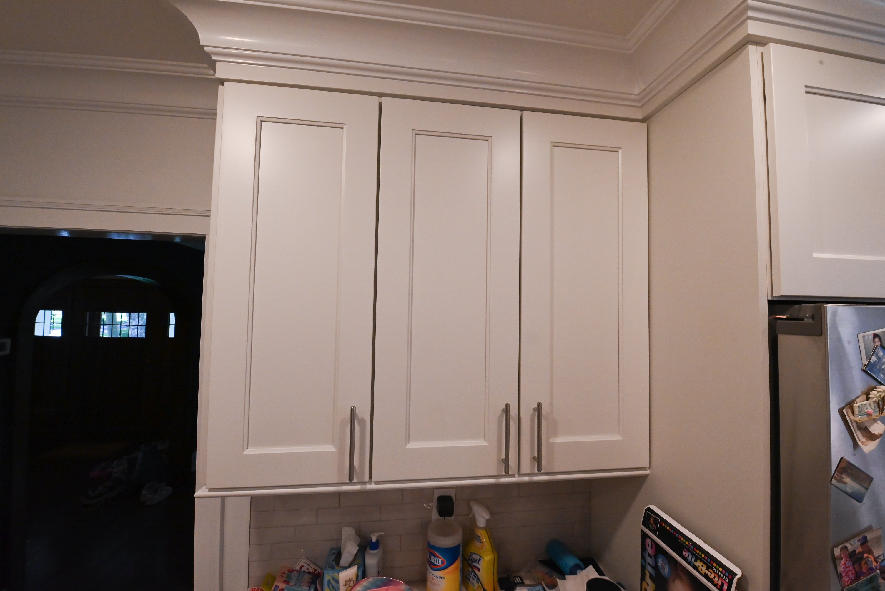 Wellborn Transitional White Kitchen with JennAir Appliances