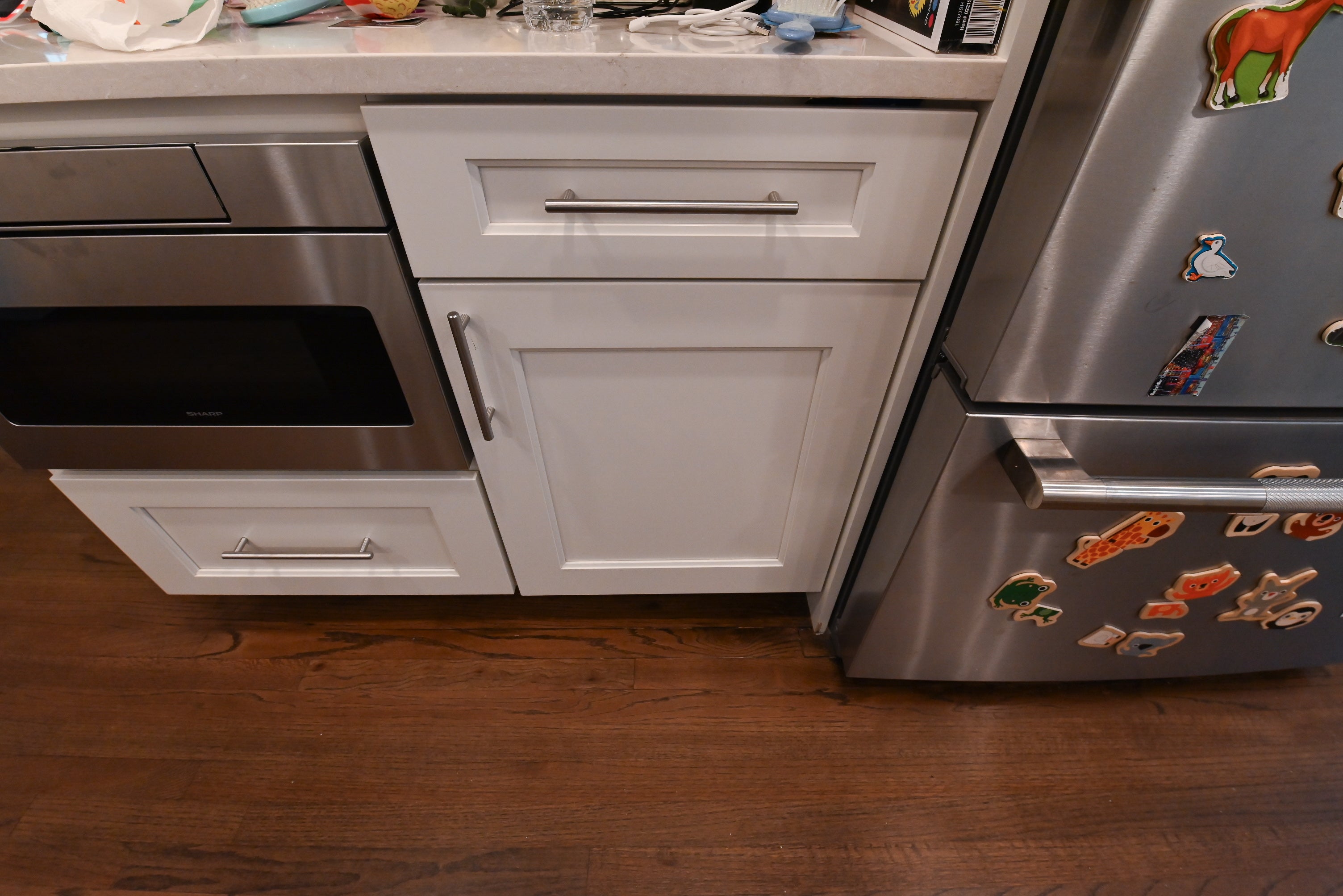 Wellborn Transitional White Kitchen with JennAir Appliances