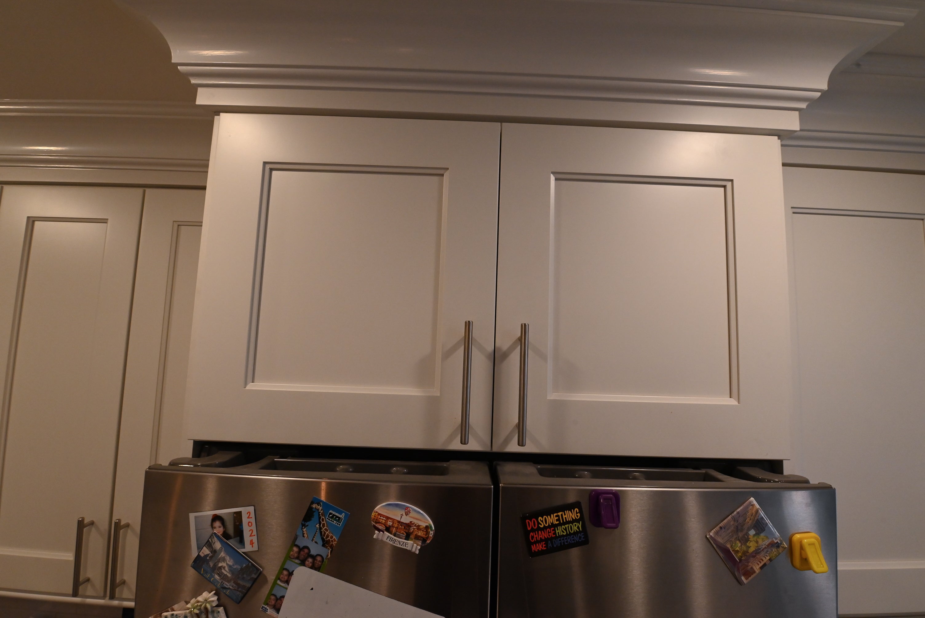 Wellborn Transitional White Kitchen with JennAir Appliances