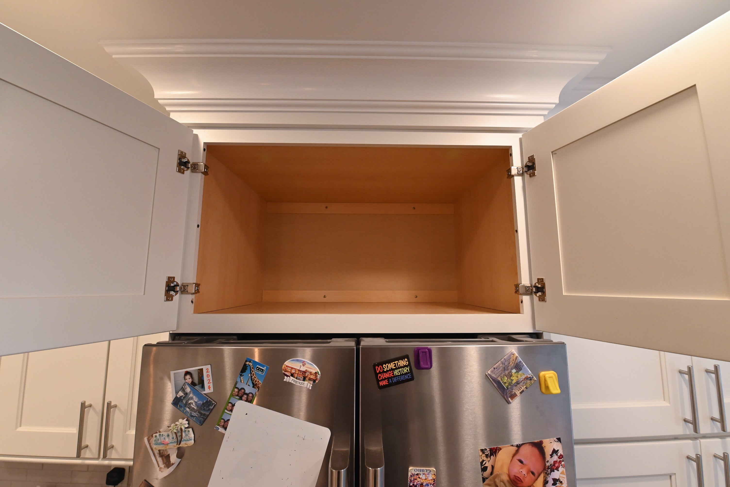 Wellborn Transitional White Kitchen with JennAir Appliances
