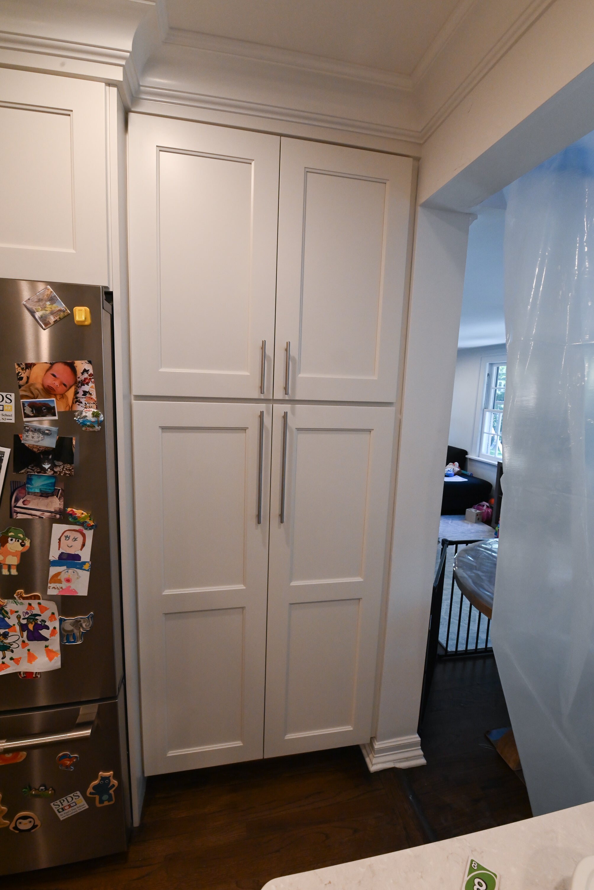 Wellborn Transitional White Kitchen with JennAir Appliances