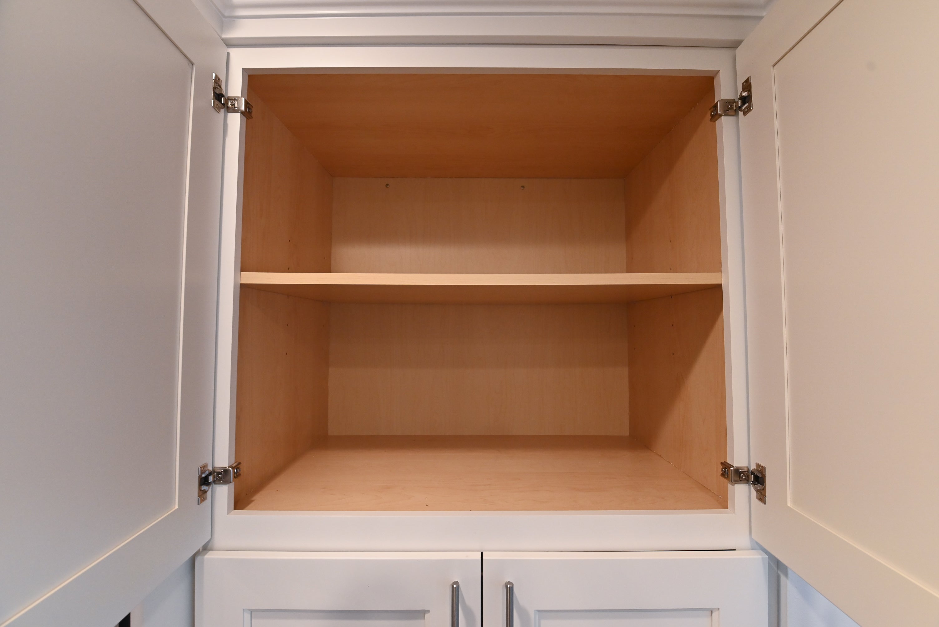 Wellborn Transitional White Kitchen with JennAir Appliances