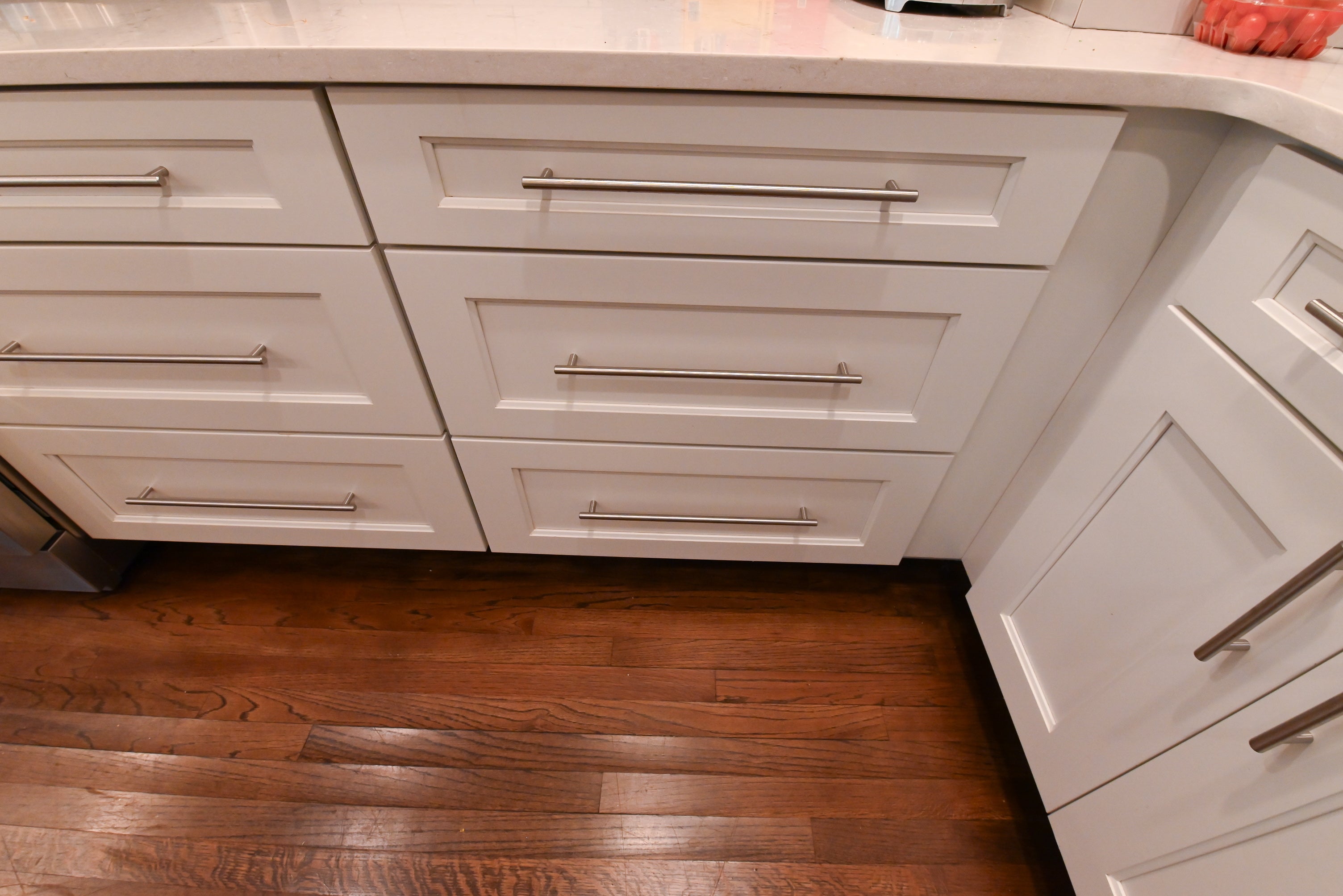Wellborn Transitional White Kitchen with JennAir Appliances