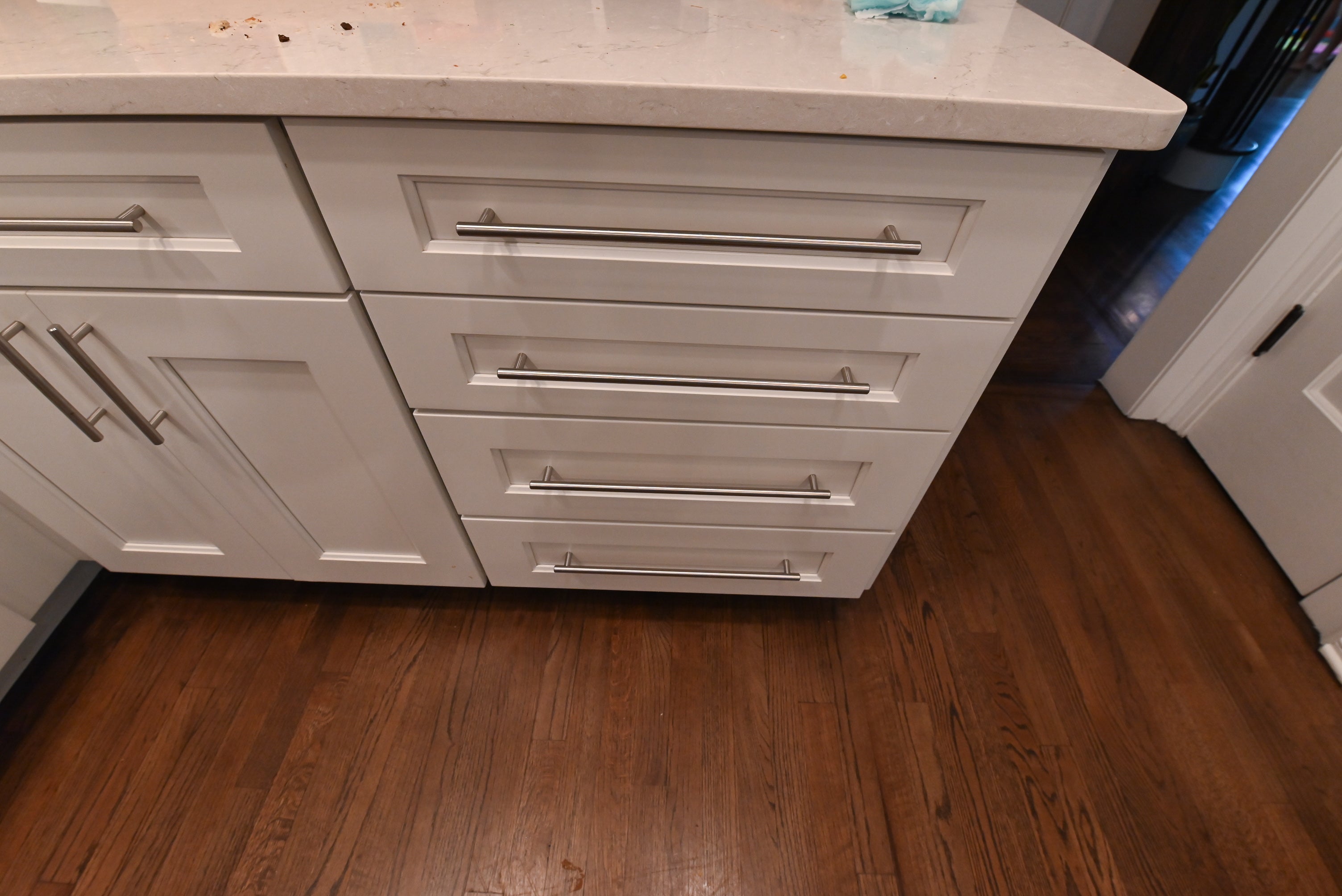Wellborn Transitional White Kitchen with JennAir Appliances