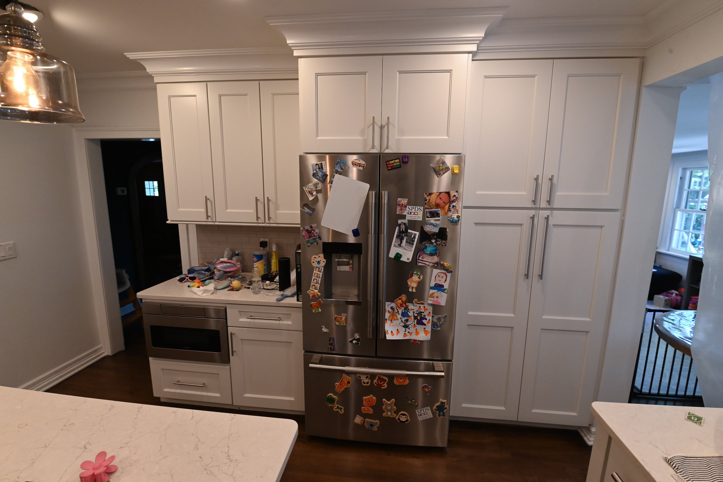 Wellborn Transitional White Kitchen with JennAir Appliances