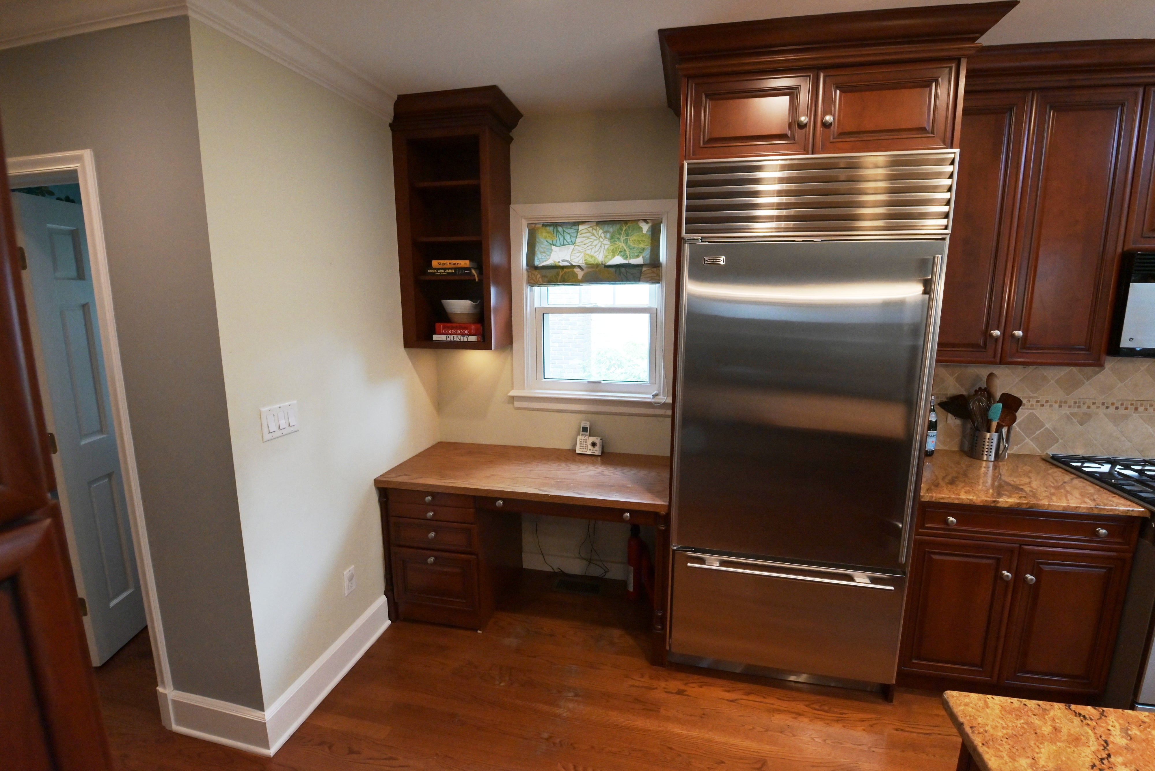 Brookhaven Traditional Wooden Kitchen with Island & Sub-Zero Refrigerator
