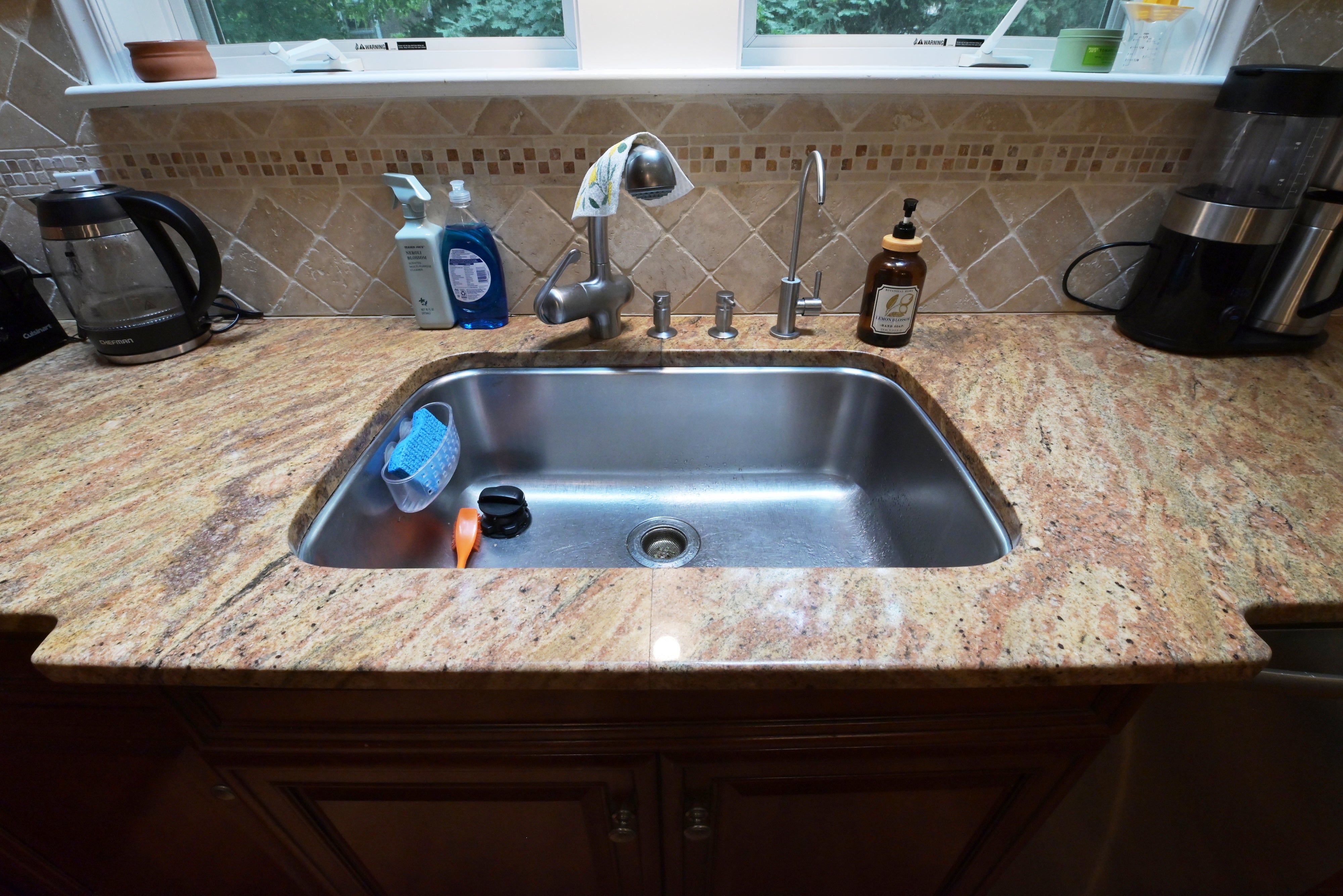 Brookhaven Traditional Wooden Kitchen with Island & Sub-Zero Refrigerator