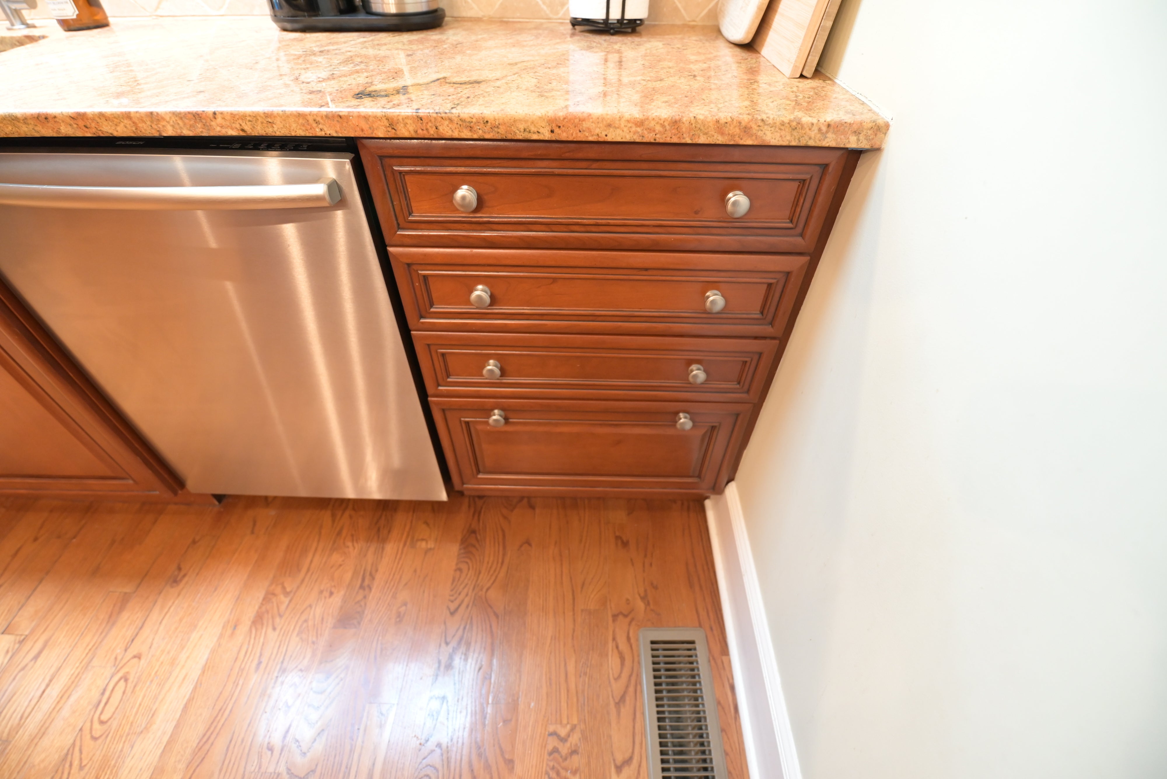 Brookhaven Traditional Wooden Kitchen with Island & Sub-Zero Refrigerator