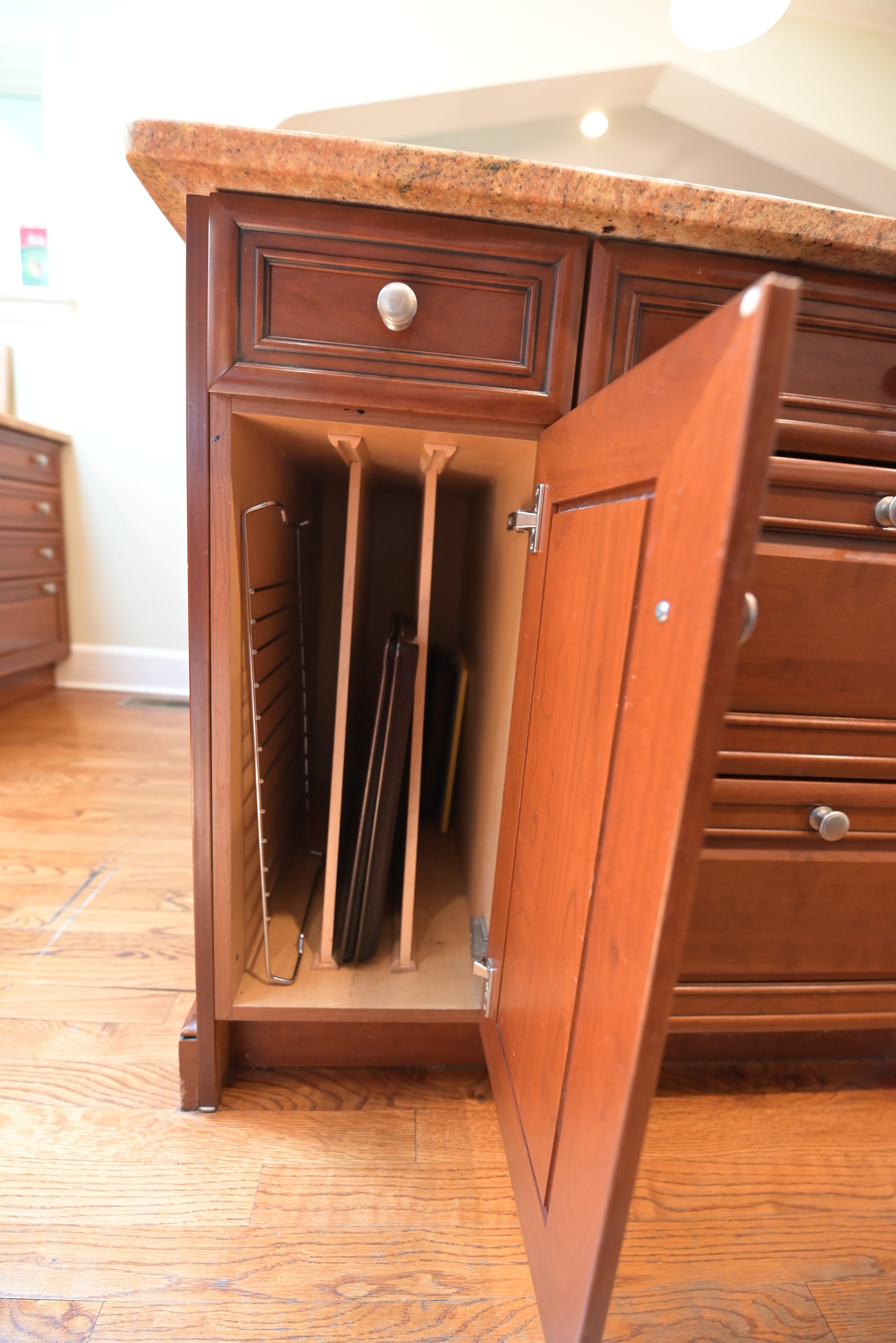 Brookhaven Traditional Wooden Kitchen with Island & Sub-Zero Refrigerator