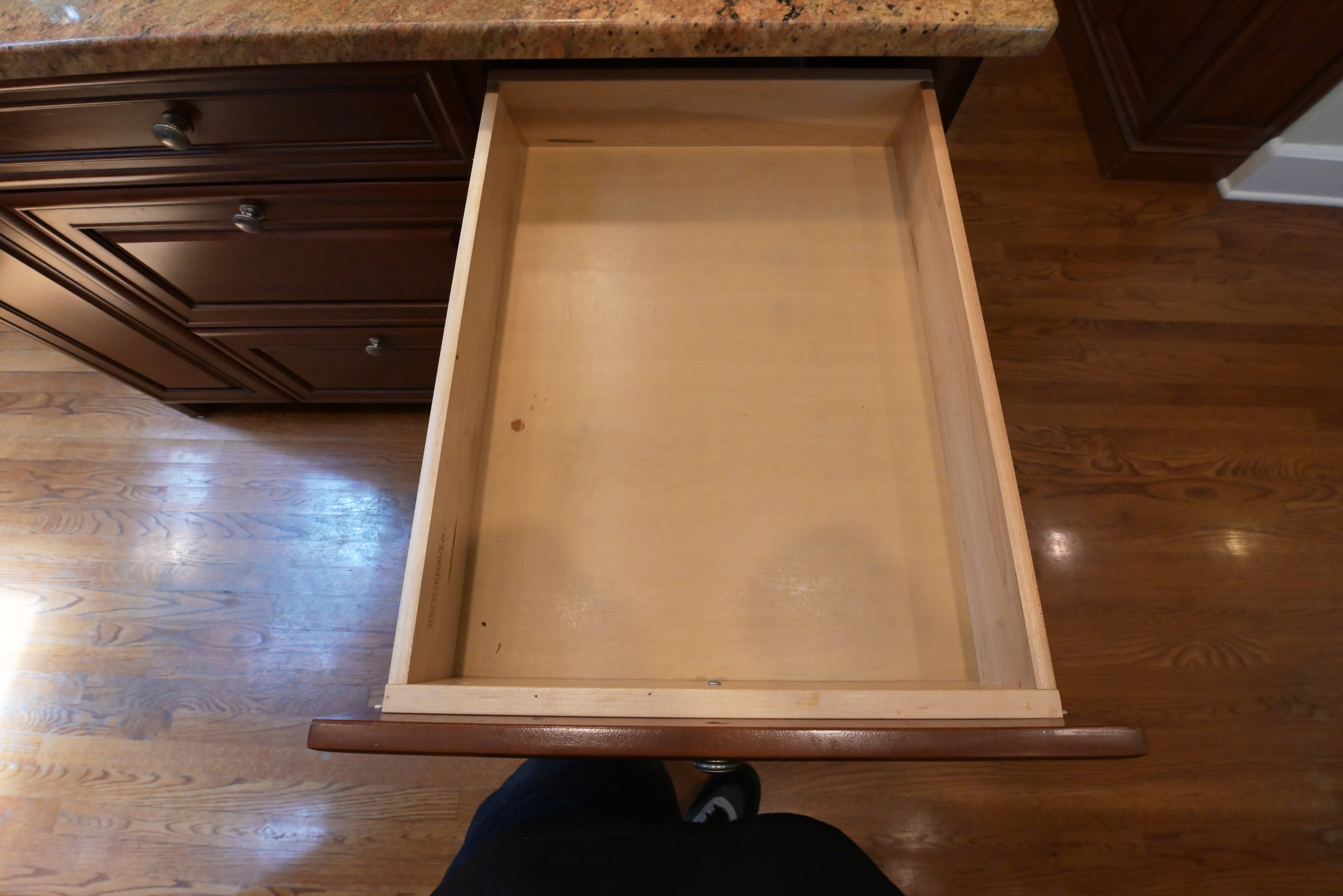 Brookhaven Traditional Wooden Kitchen with Island & Sub-Zero Refrigerator
