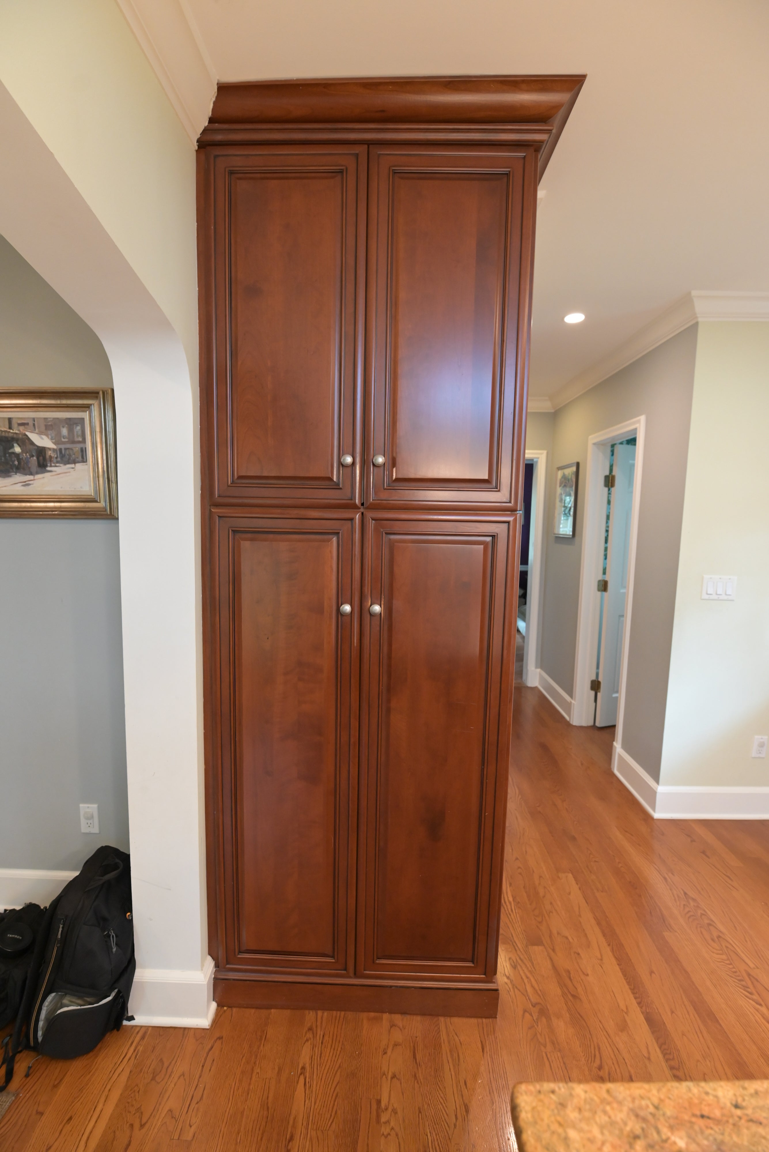 Brookhaven Traditional Wooden Kitchen with Island & Sub-Zero Refrigerator