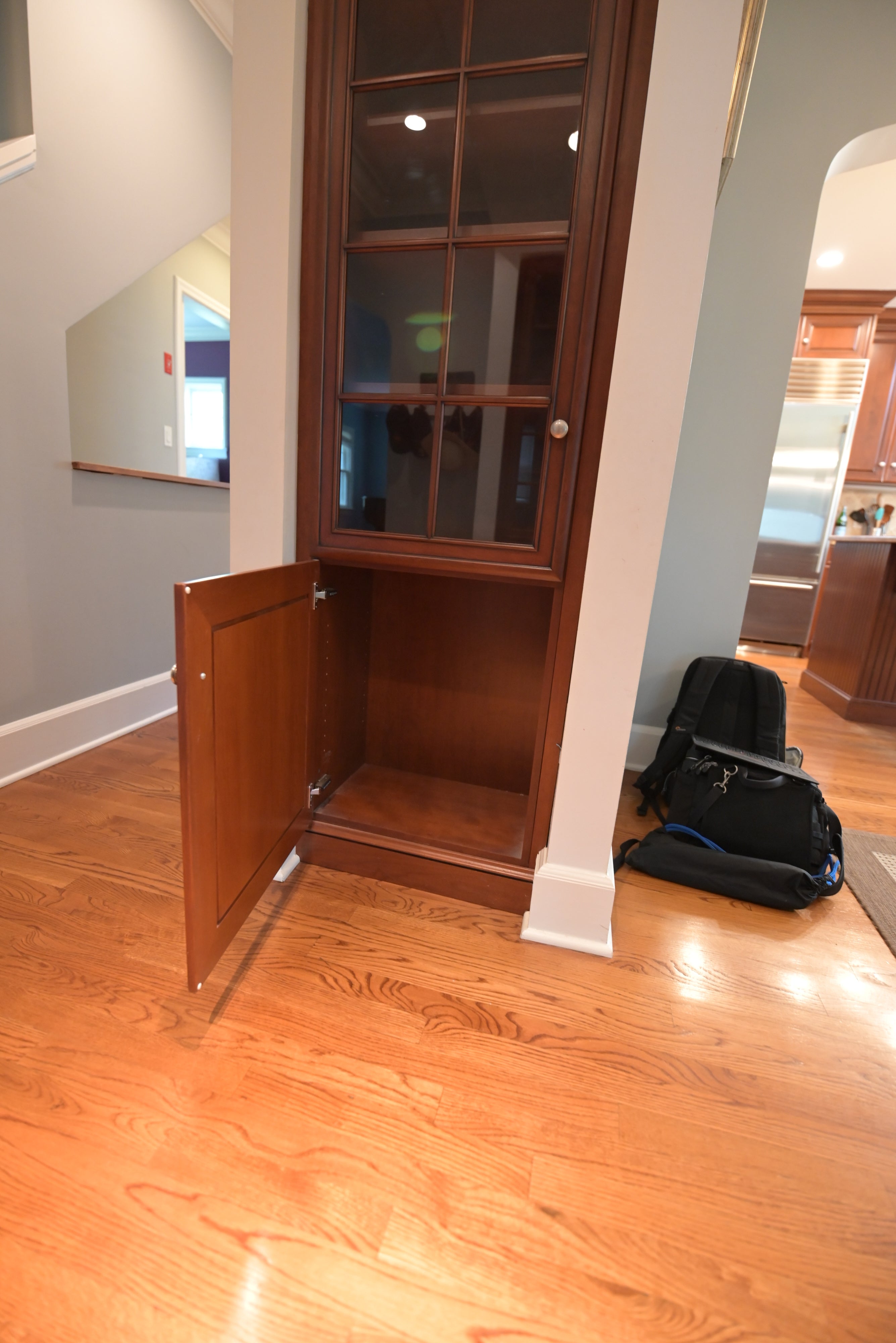 Brookhaven Traditional Wooden Kitchen with Island & Sub-Zero Refrigerator