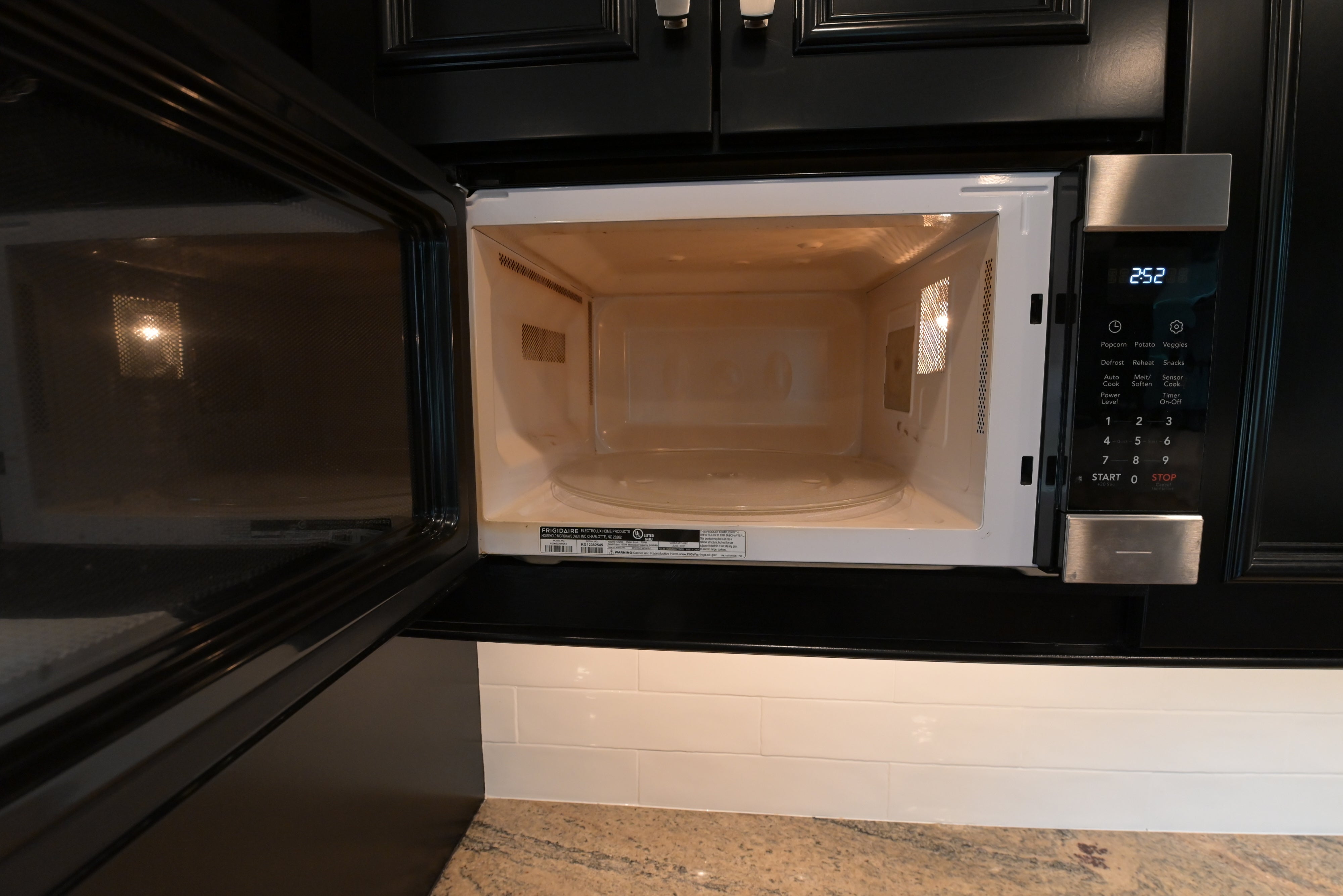 "The Onyx" Transitional Jet Black Kitchen with Island & Appliances