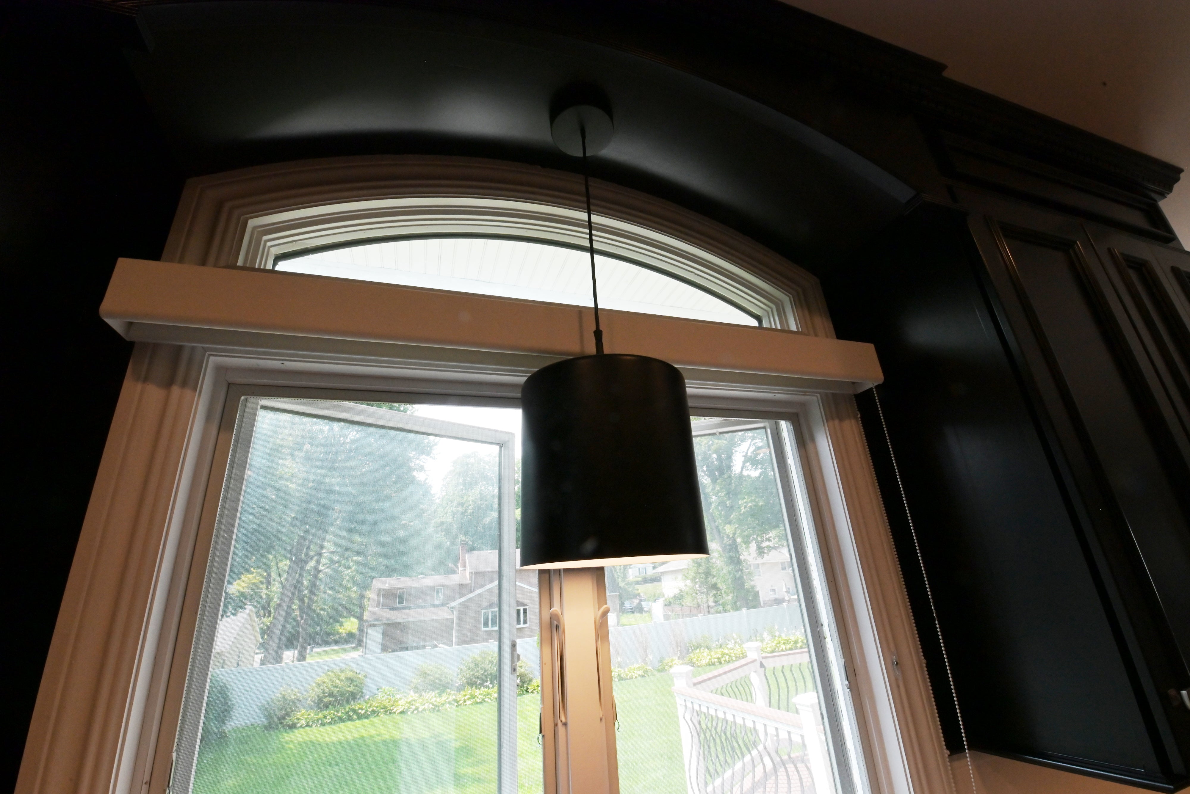 "The Onyx" Transitional Jet Black Kitchen with Island & Appliances