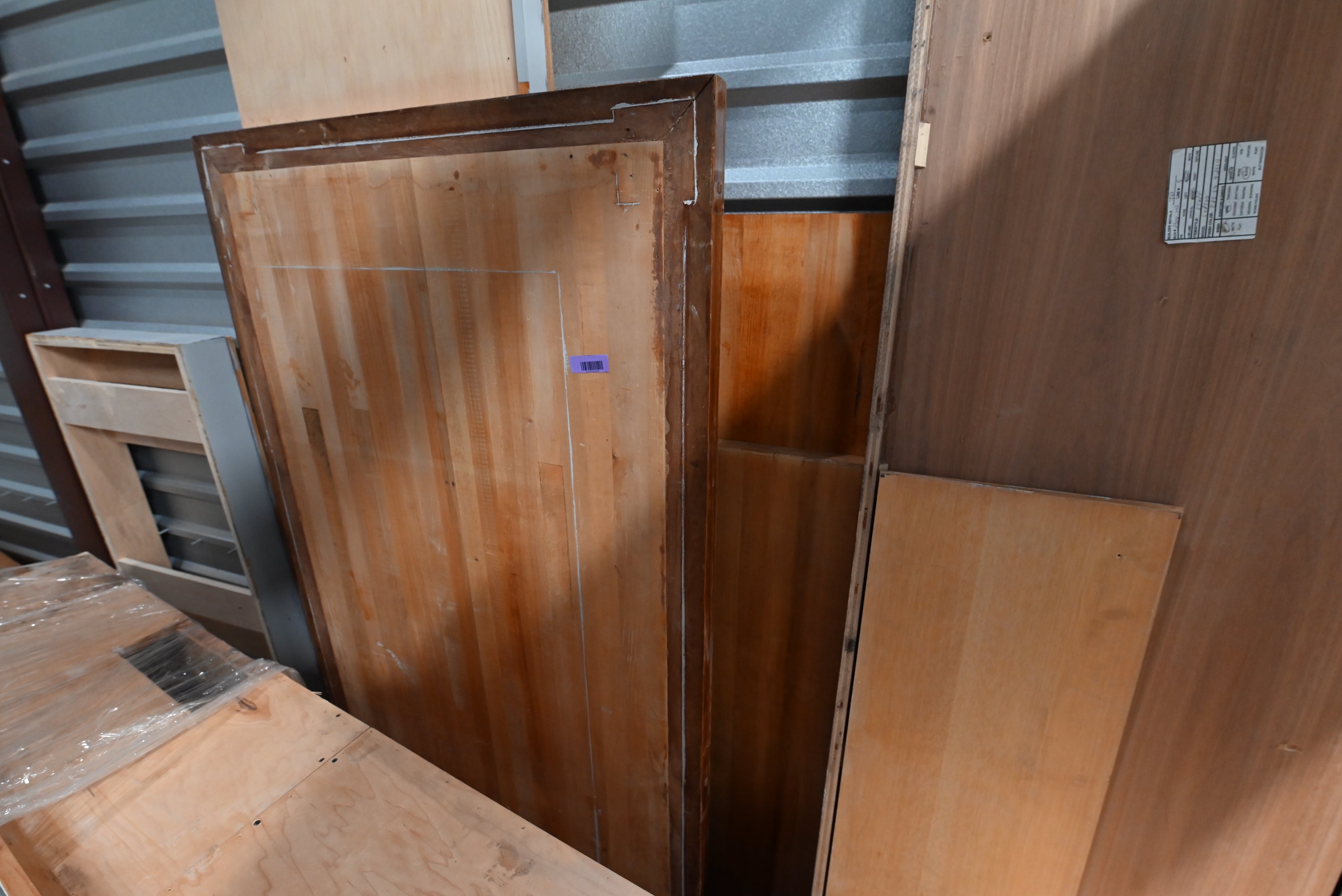 Traditional Grey Kitchen with Island and Wood Countertops