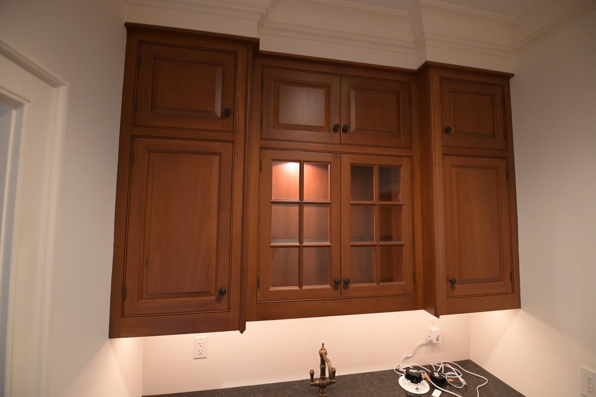 "The Sovereign" Transitional Natural Wood Butler's Pantry with Sub-Zero Appliances