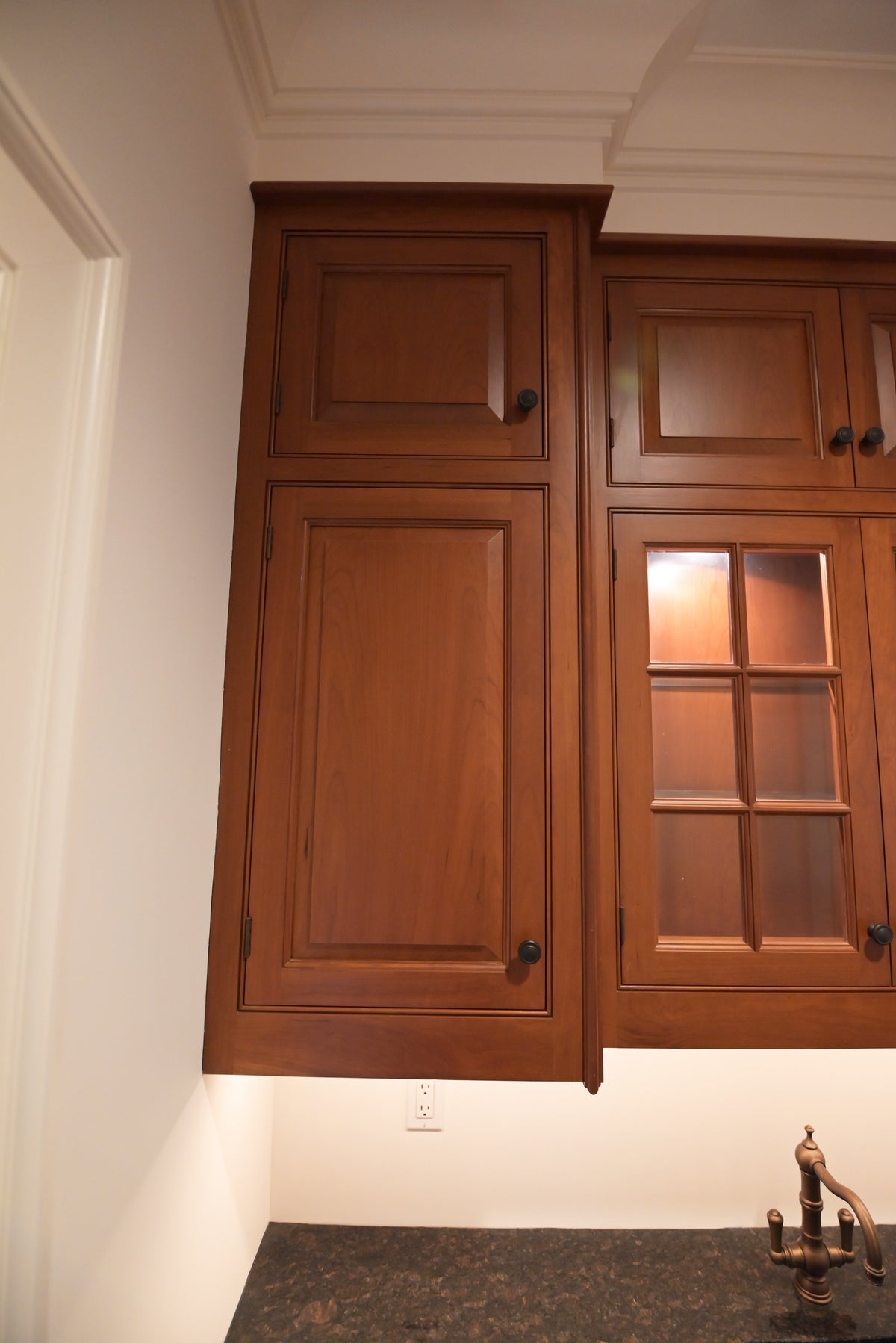 "The Sovereign" Transitional Natural Wood Butler's Pantry with Sub-Zero Appliances