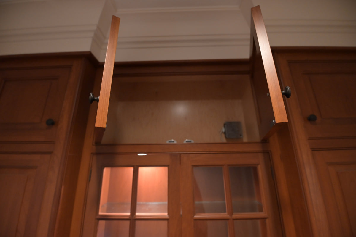 "The Sovereign" Transitional Natural Wood Butler's Pantry with Sub-Zero Appliances