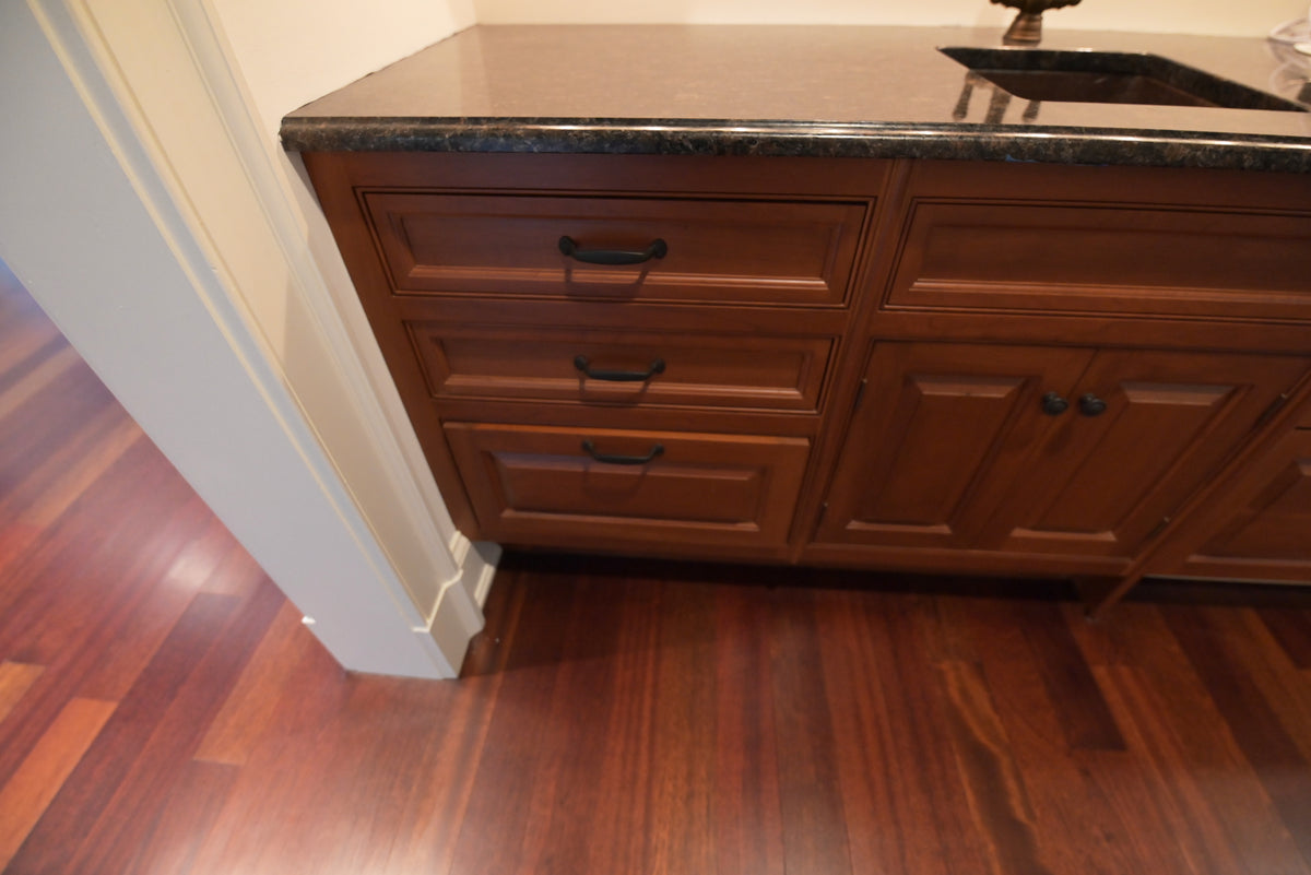 "The Sovereign" Transitional Natural Wood Butler's Pantry with Sub-Zero Appliances