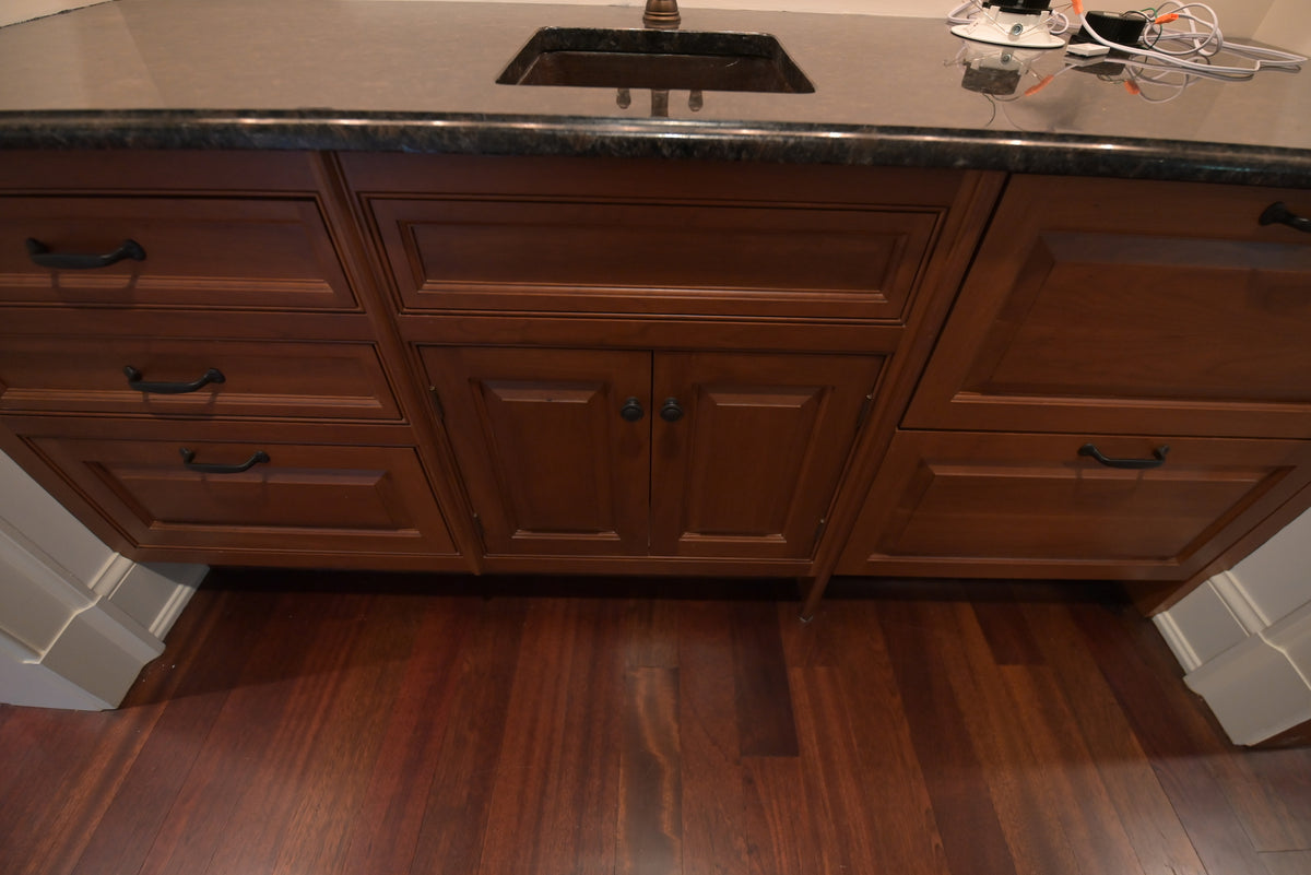 "The Sovereign" Transitional Natural Wood Butler's Pantry with Sub-Zero Appliances