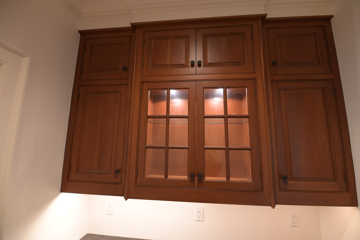 "The Sovereign" Transitional Natural Wood Butler's Pantry with Sub-Zero Appliances