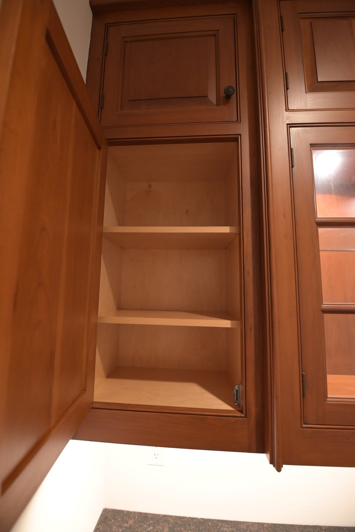 "The Sovereign" Transitional Natural Wood Butler's Pantry with Sub-Zero Appliances