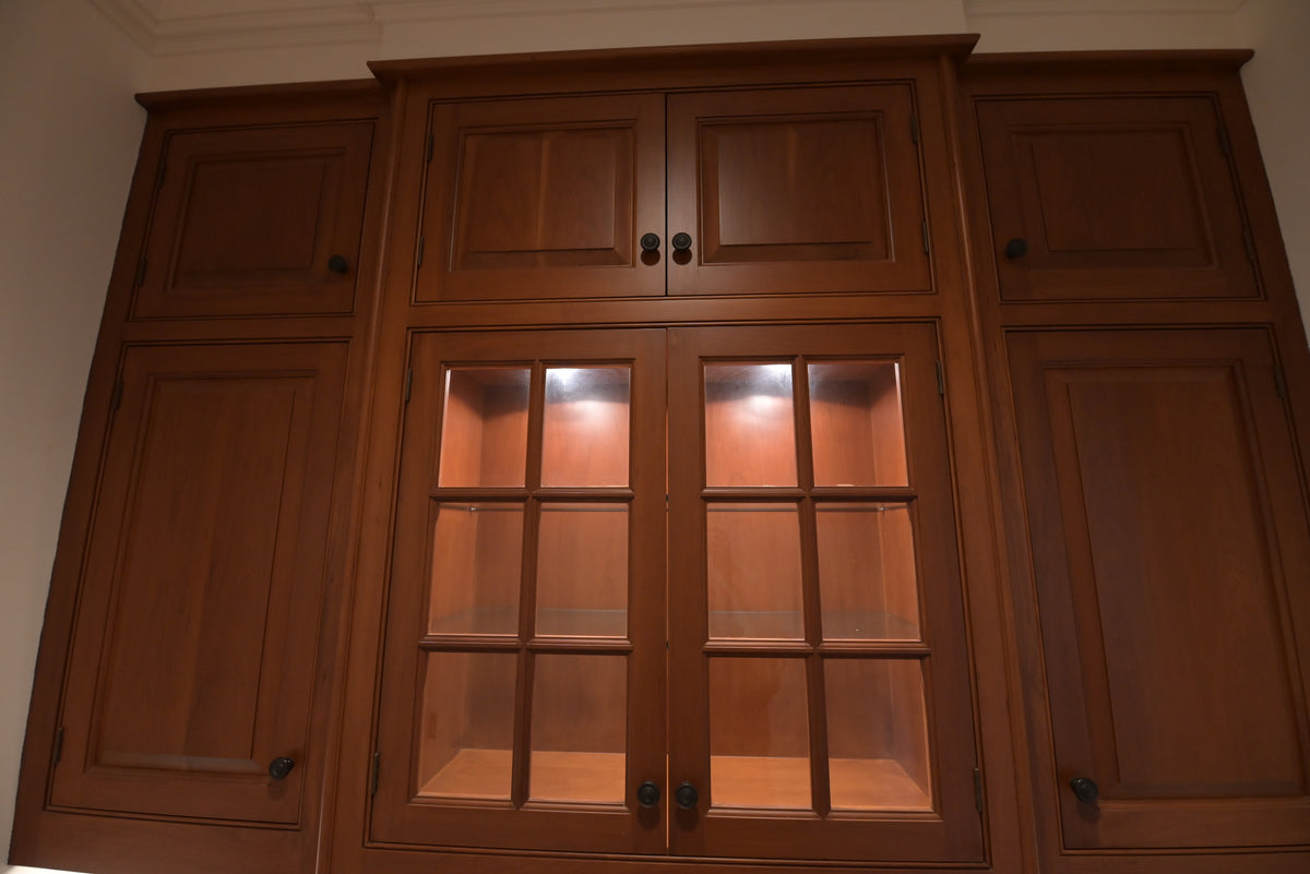 "The Sovereign" Transitional Natural Wood Butler's Pantry with Sub-Zero Appliances