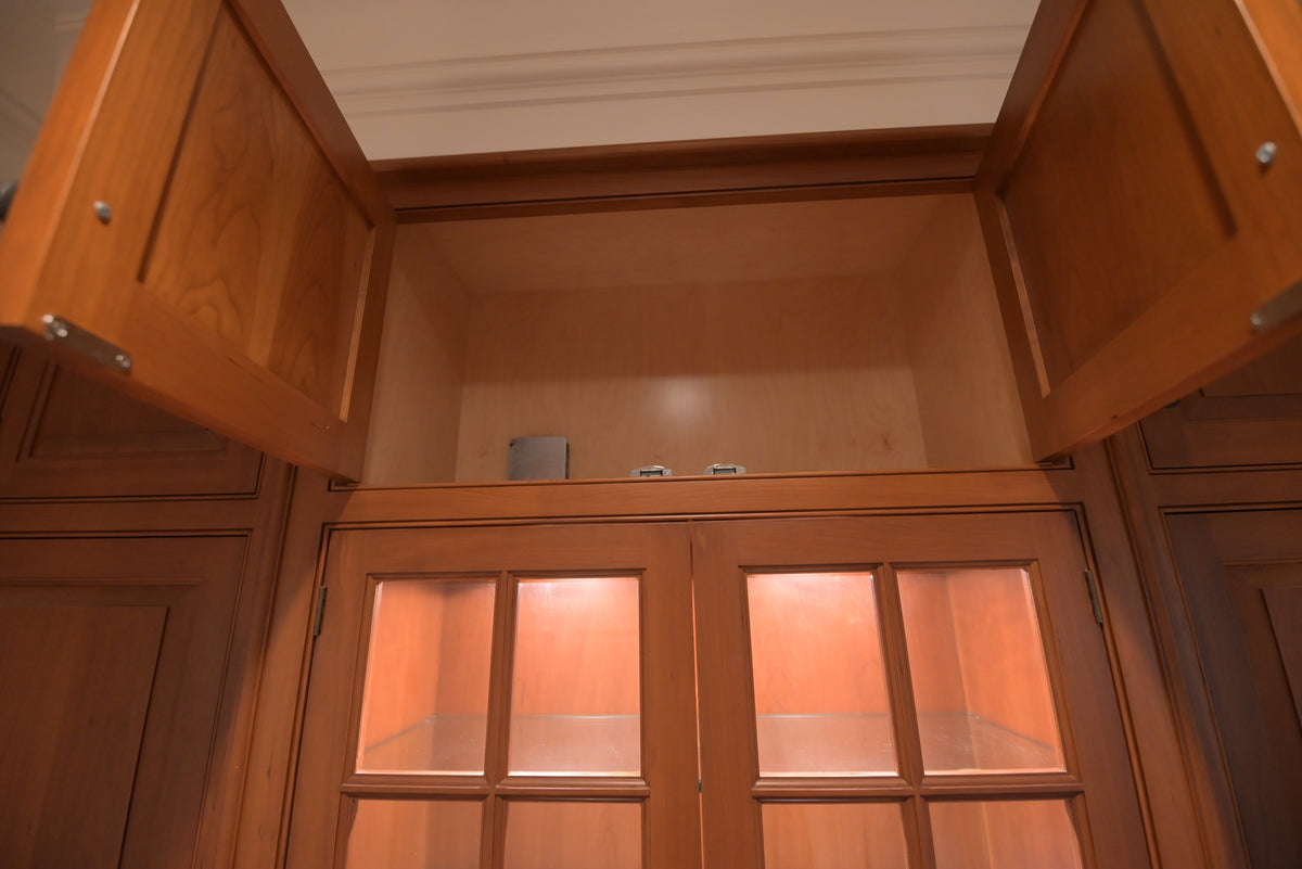 "The Sovereign" Transitional Natural Wood Butler's Pantry with Sub-Zero Appliances