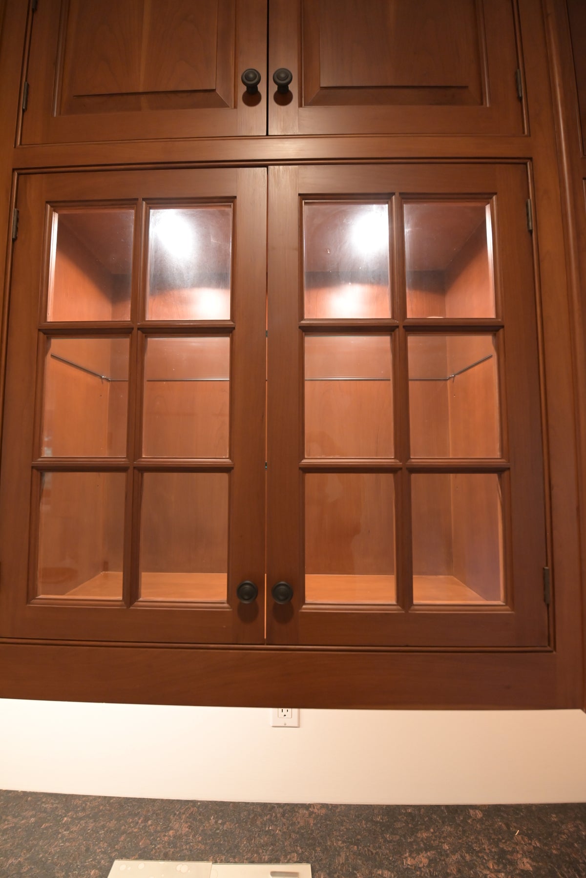 "The Sovereign" Transitional Natural Wood Butler's Pantry with Sub-Zero Appliances
