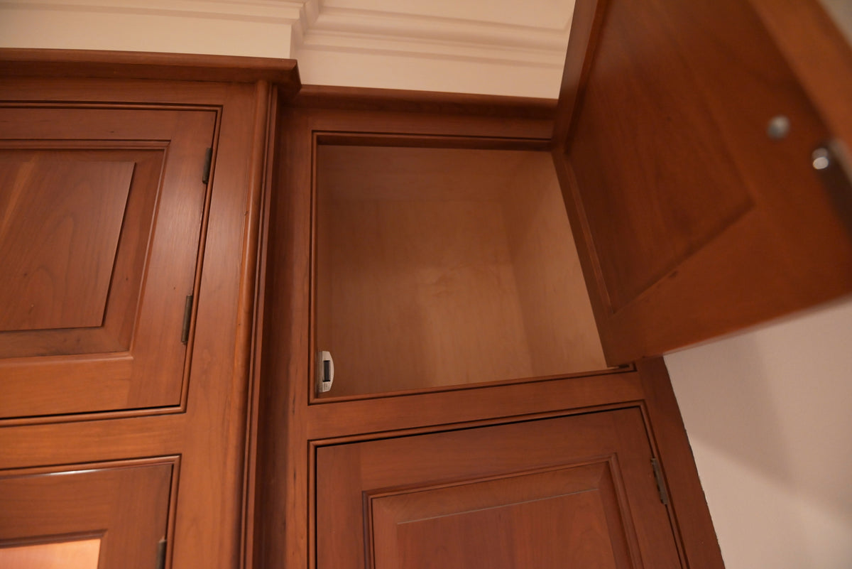 "The Sovereign" Transitional Natural Wood Butler's Pantry with Sub-Zero Appliances