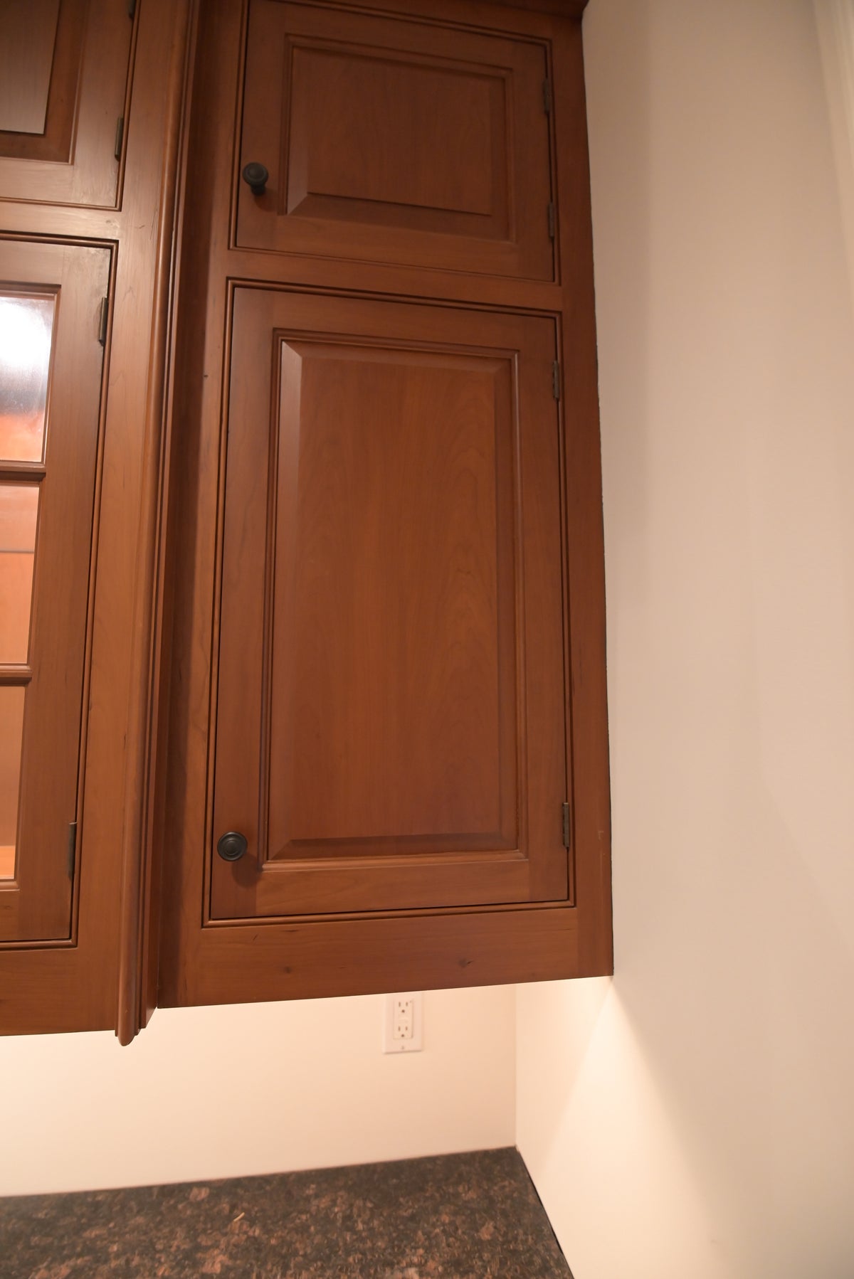 "The Sovereign" Transitional Natural Wood Butler's Pantry with Sub-Zero Appliances