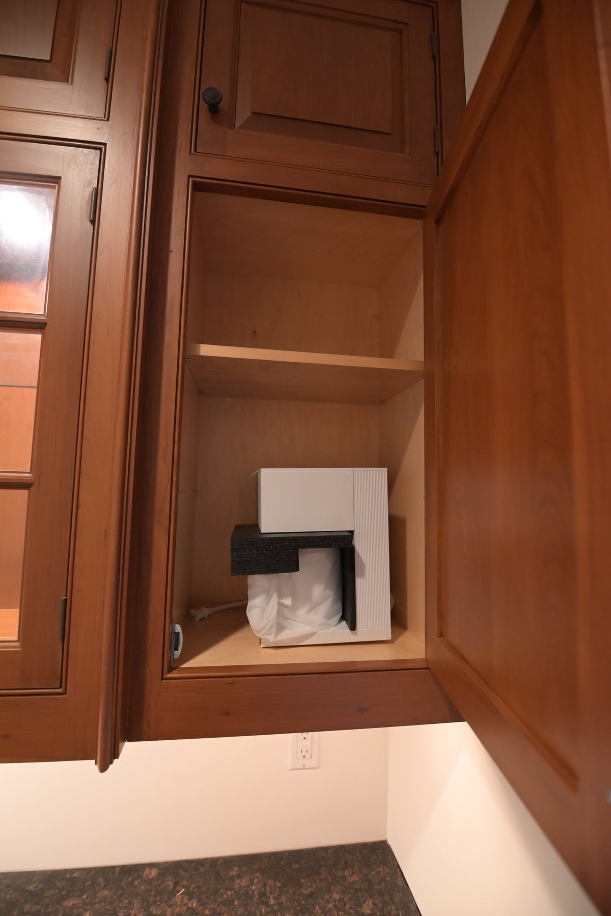 "The Sovereign" Transitional Natural Wood Butler's Pantry with Sub-Zero Appliances